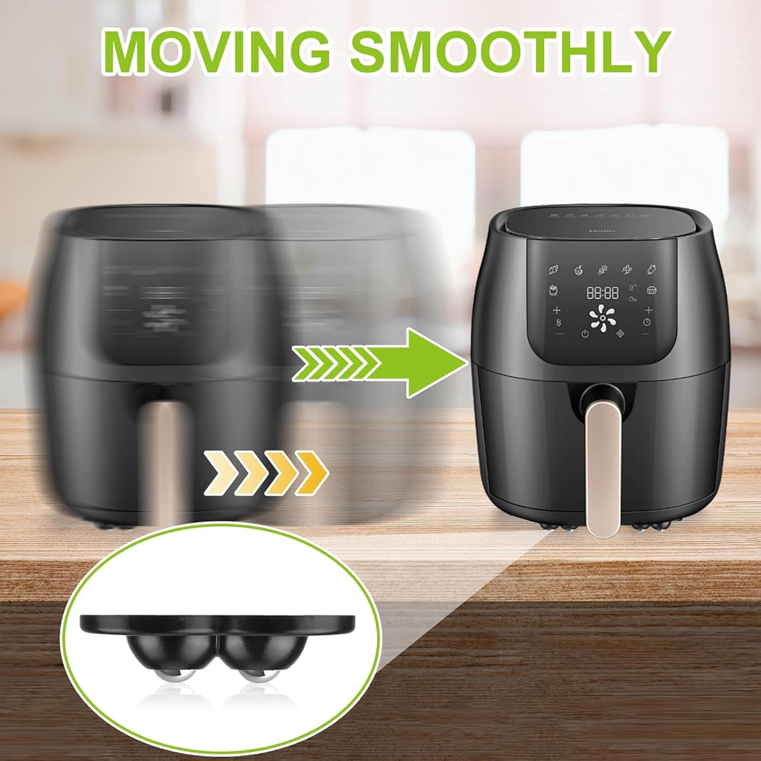 4 Pcs Furniture Movers Sliders,Heavy-Duty Furniture Slider Set,360&deg; Swivel Mini Coffee Slider, Appliance Rollers for Kitchen Appliances, Small Sticky Pulley for Furniture (2 Balls) image number 5