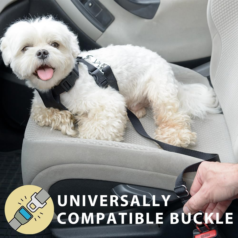 Ram&reg; 2 X Dog Car Seat Belts 70CM Adjustable Car Seatbelt Harness Strap for Dogs Cat Travel Strong Durable Clip on Pet Travel Seat Belt