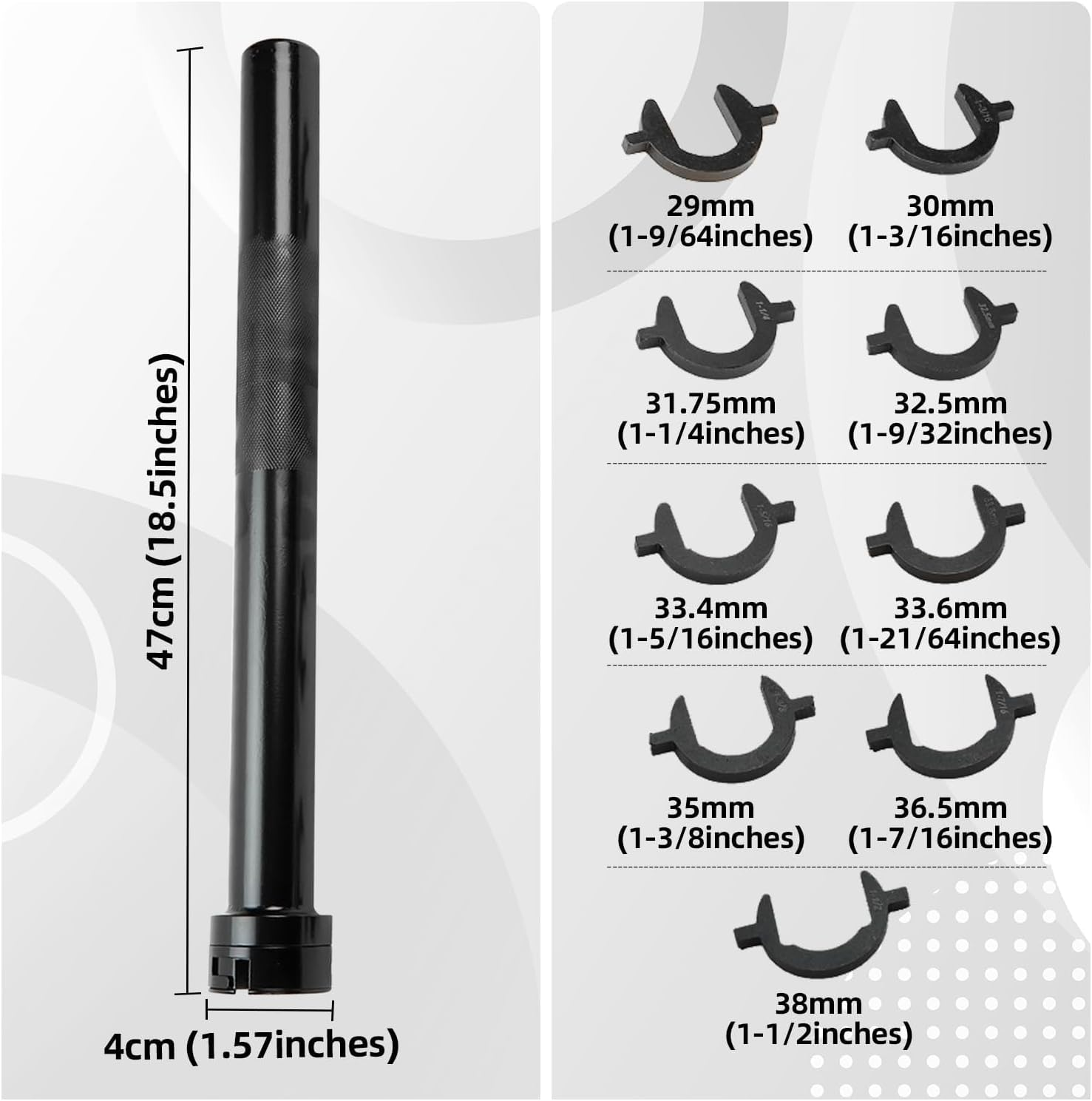 Tie Rod Removal Tool Inner,13 Pcs Tech Inner Tie Rodremoval Tool Kit, Car Inner Tie with 12 Crowfoot Adapters for Tie Rod Removal and Installation, Blue