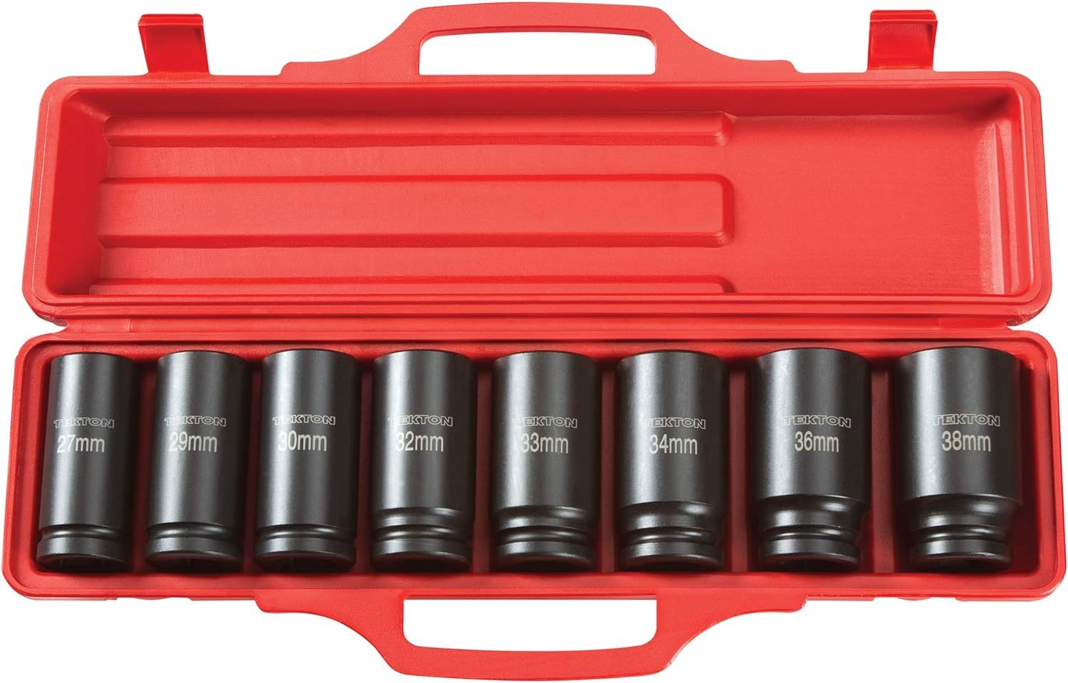 TEKTON 3/4 Inch Drive Deep 6-Point Impact Socket Set with Case, 8-Piece (27-38 Mm) | 4889 image number 2