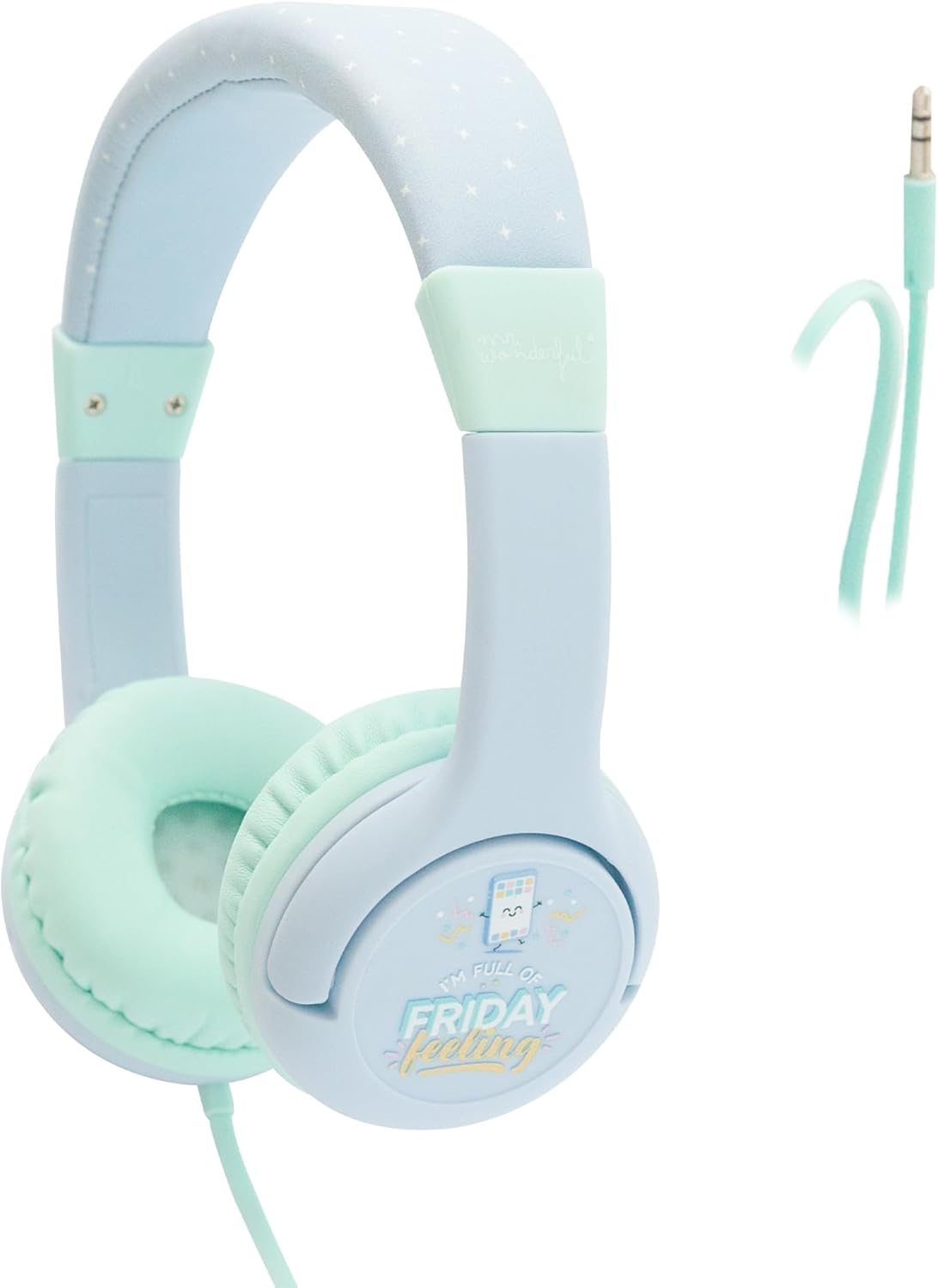 WONDEE Mr Wonderful Gifts Kids Headphones with Headband and Volume Limit of 85Db - Mr Wonderful Headphones Gifts for Boys and Girls image number 2