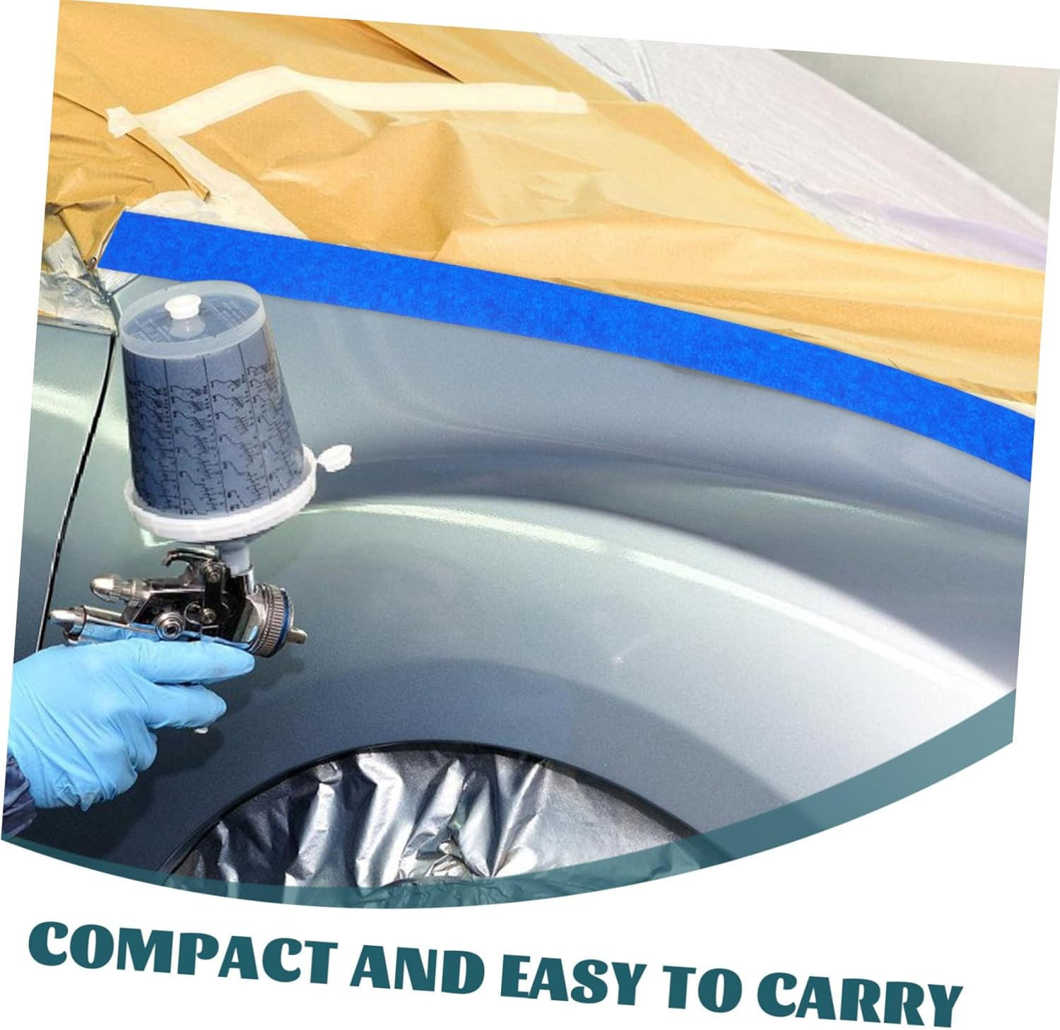 Generic High Strength Adhesive Masking Tape for Artists 6 Rolls of 25Mm X 20M Blue Tape for Watercolor Paper and Auto Painting image number 4