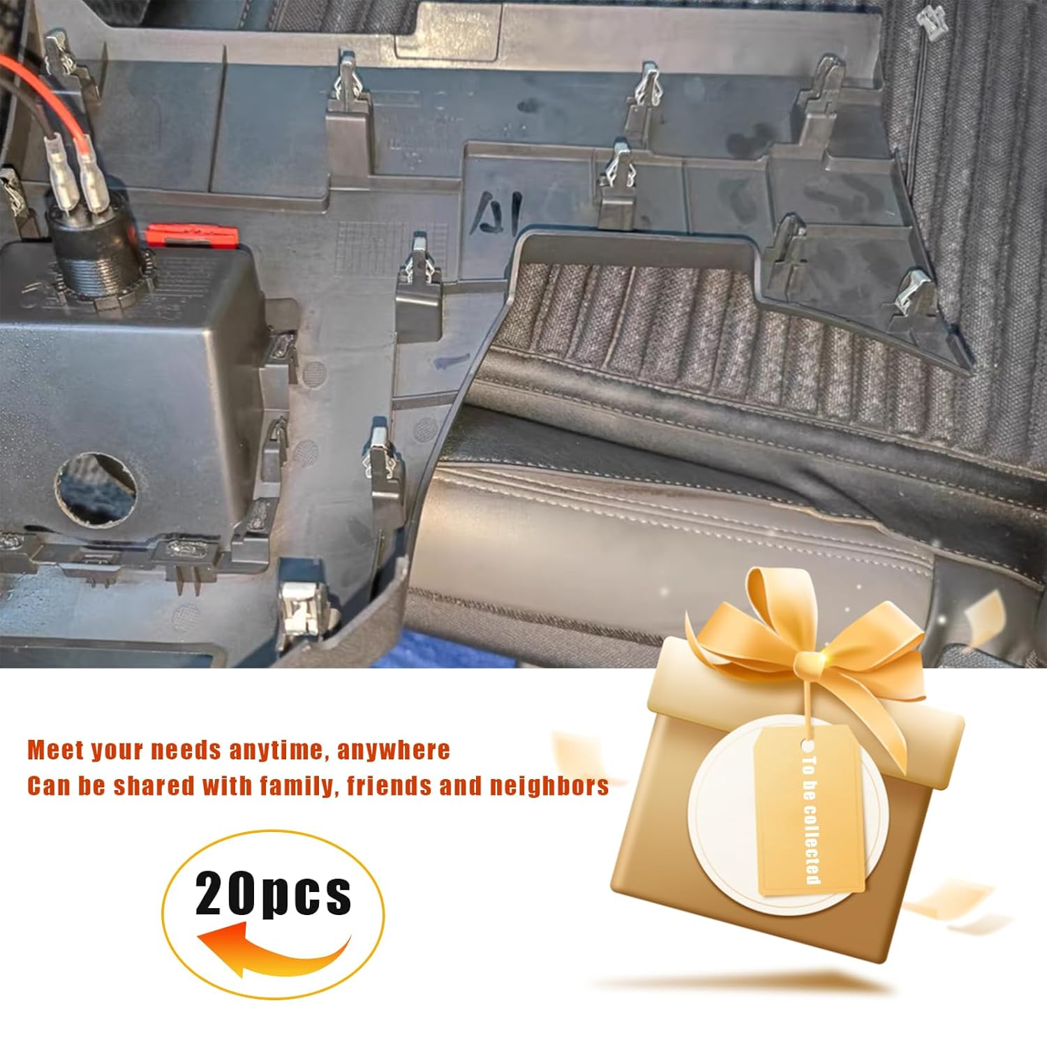 Augeny 20 PCS Dashboard Trim Clips, Metal Car Front Console Dash Retainer, Universal Automotive Dashboard Trim Clip, Vehicle Interior Clip Fasteners Replacement for Most Cars image number 4