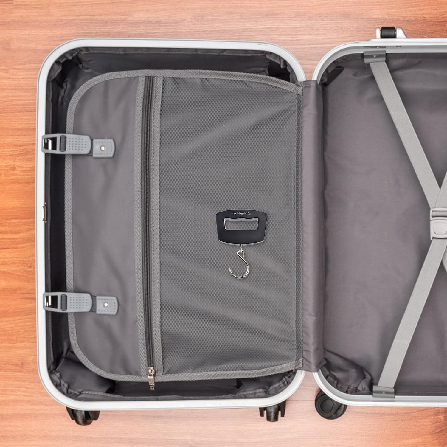 BCOATH 2PCS Portable Digital Luggage Scale with Backlit LCD High Precision Mini Travel Weigh Scale for Baggage with Secure Mouthshaped Handle Lightweight and Compact for Suitcases And image number 5