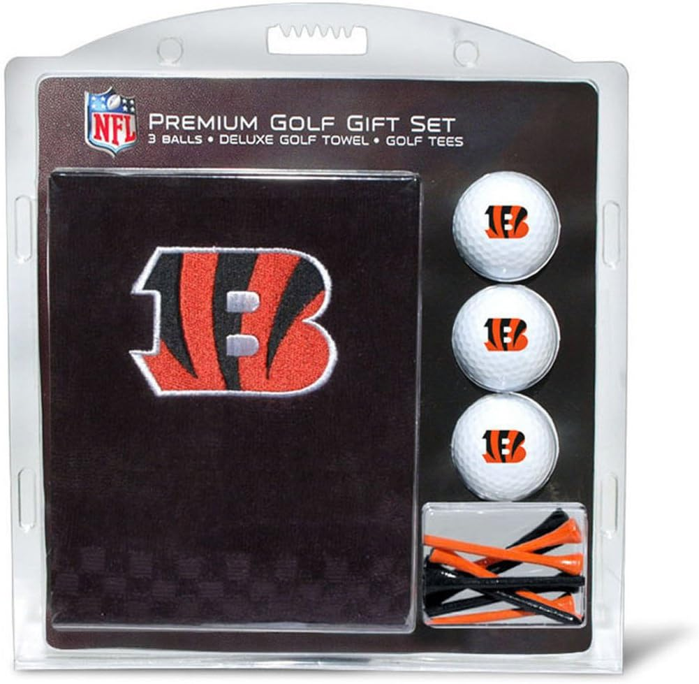 Team Golf Premium NFL Golf Gift Set: Embroidered Deluxe Golf Towel, 3 Golf Balls, and 14 Golf Tees (2-3/4" Regulation) image number 1