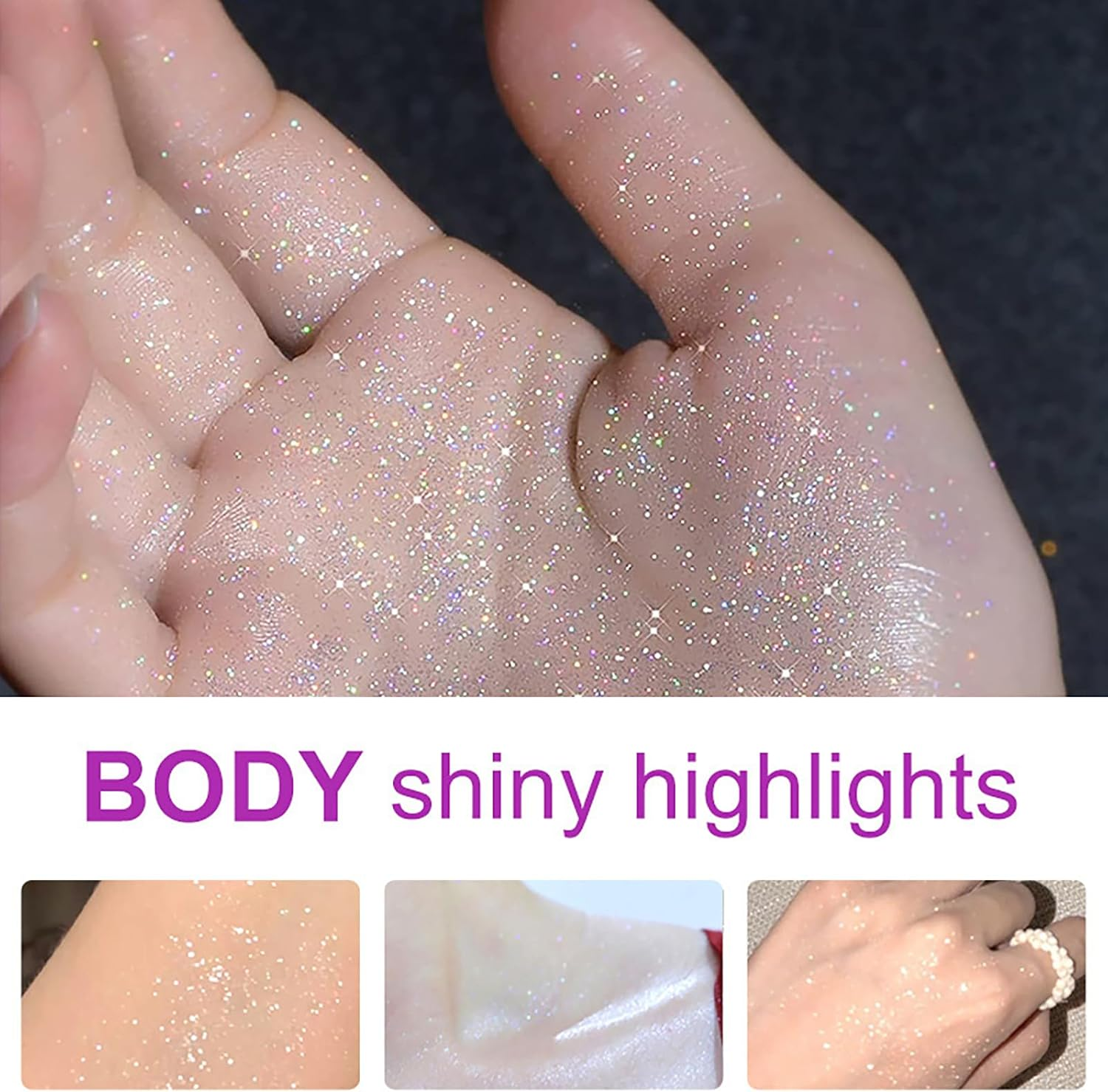 Body Glitter Spray for Clothes, Purple image number 1
