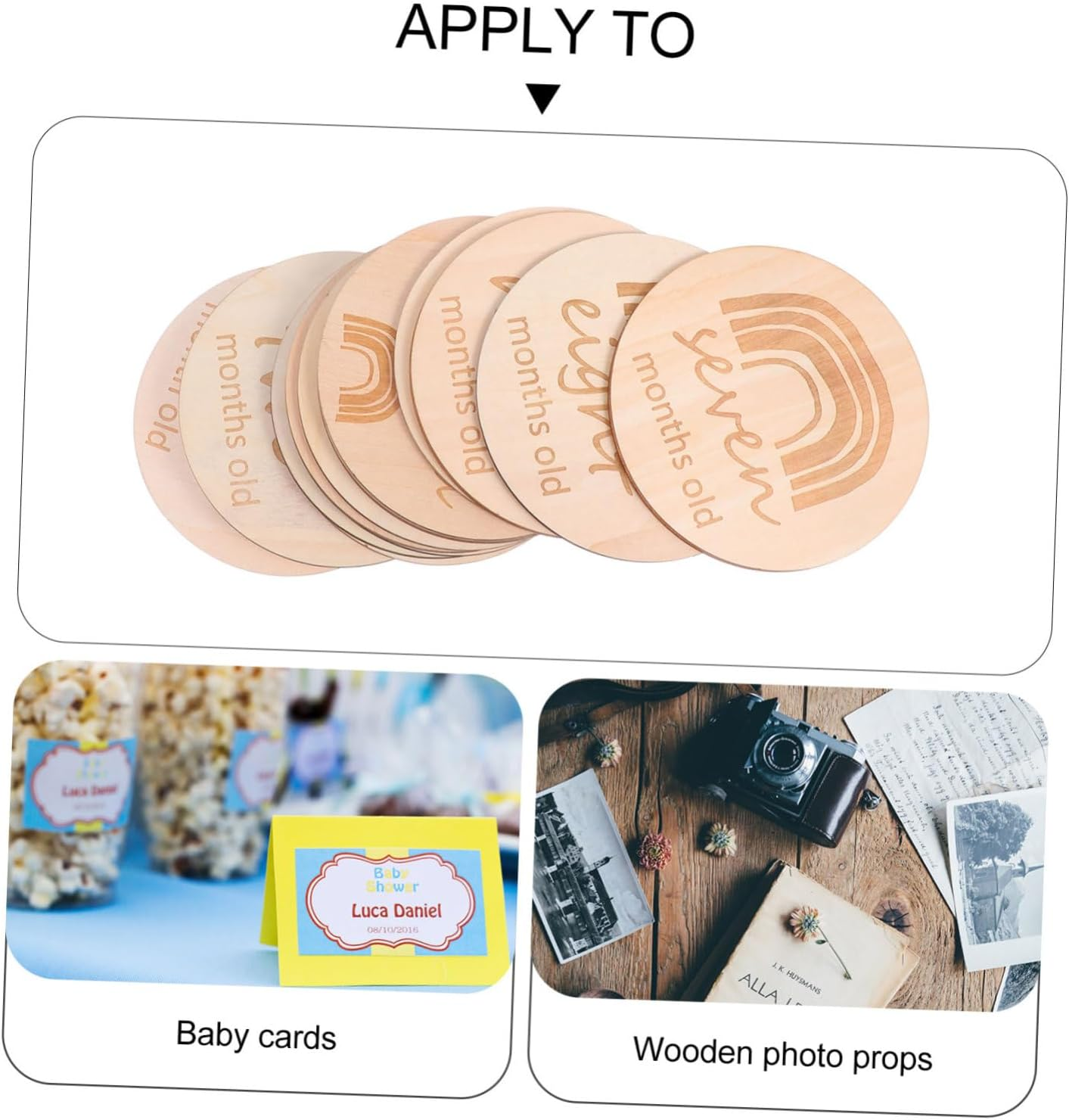 Creative Baby Milestone Cards for Infants, Double-Sided Birth Month Commemorate Cards Rainbow Design, 13Pcs Set for Newborn Photography and Shower Keepsake image number 2