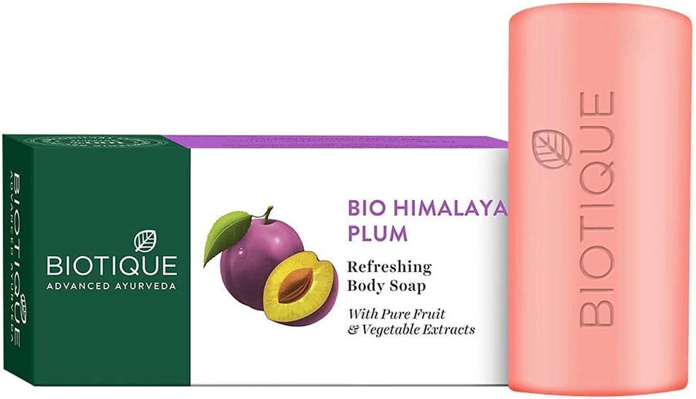 EACH COMBO PACK CONTAINS- 6 BIOTIQUE BIO HIMALAYAN PLUM SOAP REVITALIZING BODY SOAP (150GM) image number 1
