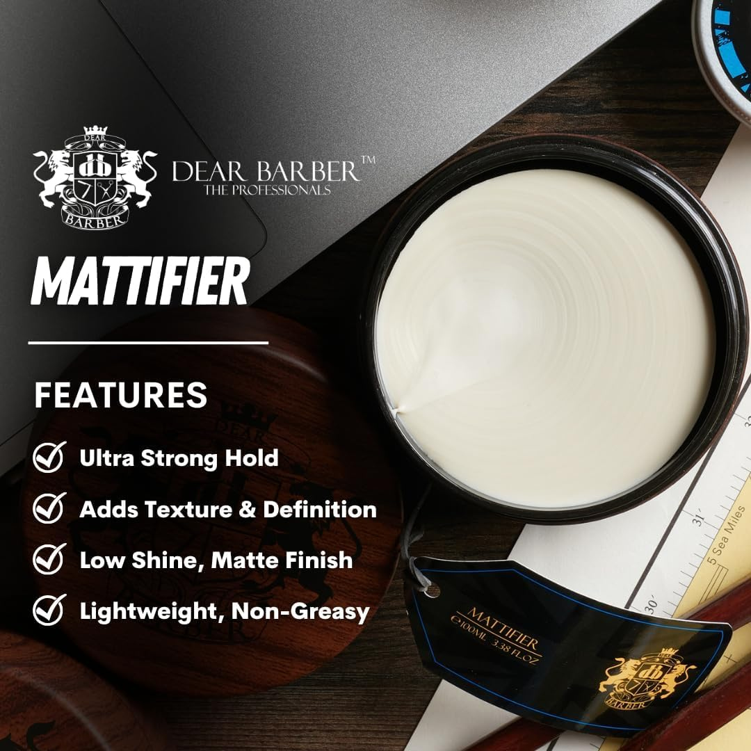 Dear Barber Men'S Hair Styling Mattifier for a Strong Flexible Hold with Low Shine 100 Ml image number 2