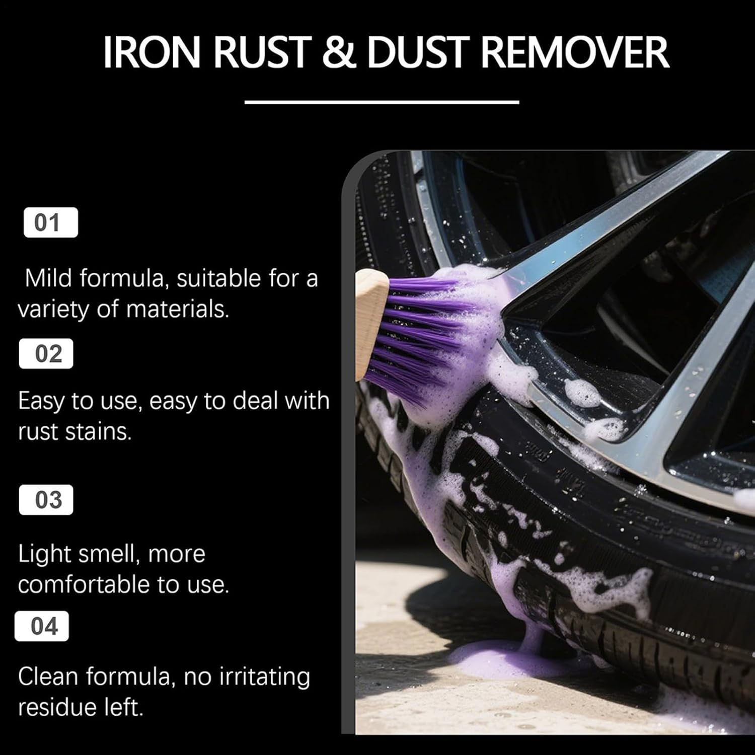 JIEBWCHA Multipurpose Rust Remover Spray, 100Ml Heavy Duty Rust Dissolver for Metal, Multipurpose Automotive Detailing Supplies for Motorcycles Pickup RV Sedan Trailer