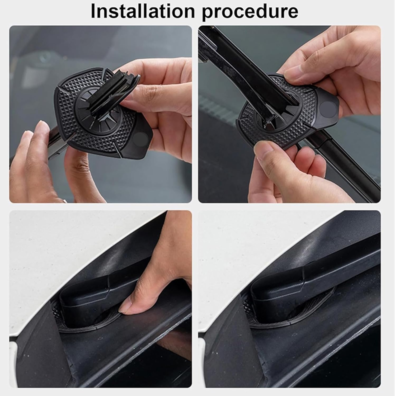 2PCS Silicone Windshield Wiper Arm Hole Protector Cover,Front Wiper Protective Guards Prevents Blockage,Wiper Dust Jacket Anti-Leaf Universal for Most Cars,Auto Exterior Accessories