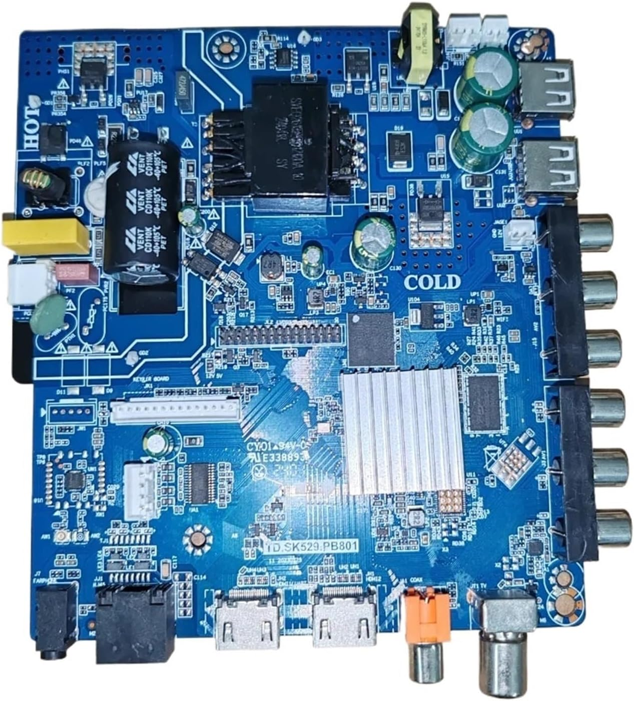 TD.SK529.PB801 Three in One Wifi Network Android TV Motherboard Physical Photo, Tested for 30-110V 1G+8G Android 14 45W 590Ma image number 1