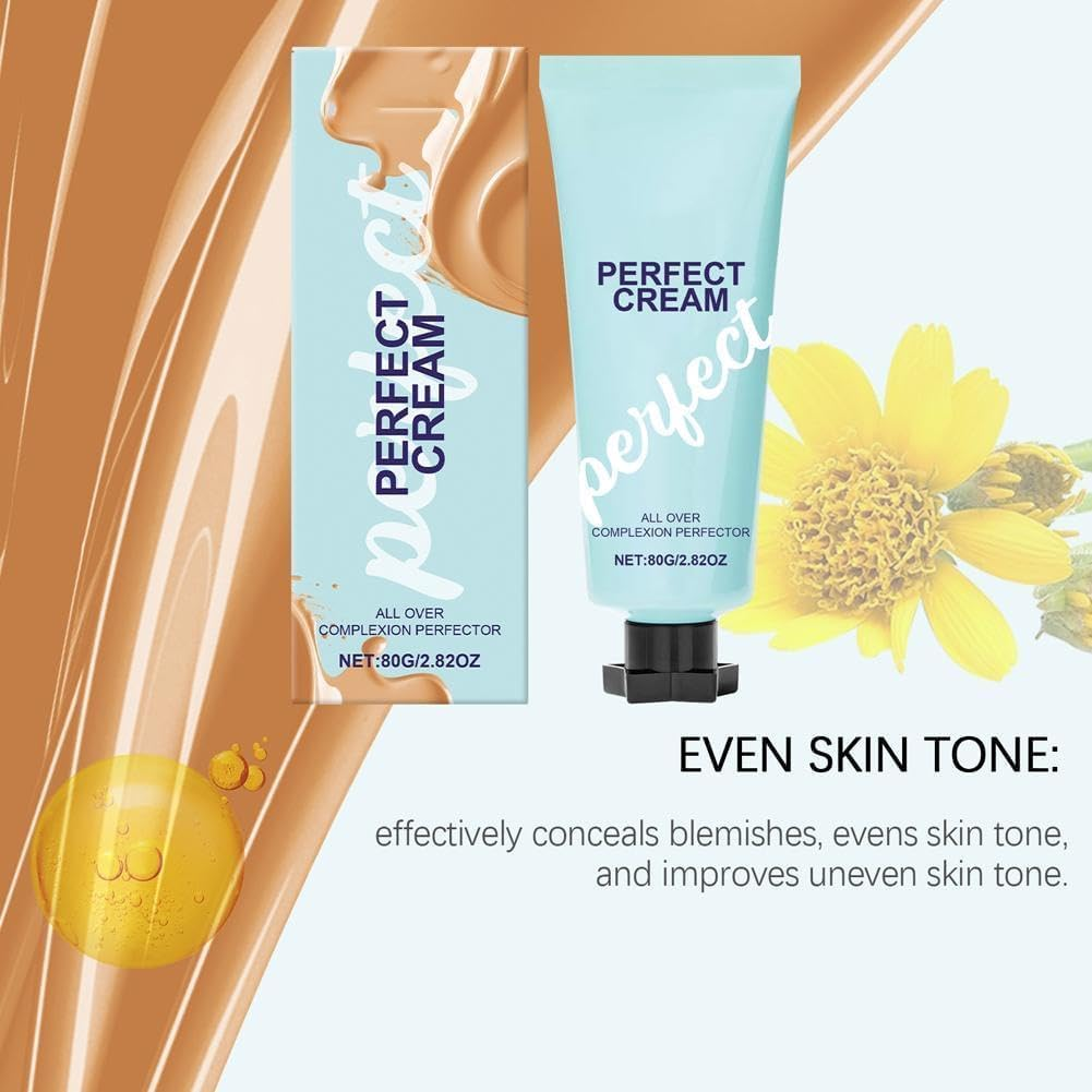 All-Over Complexion Perfector, 80 G Body Coverage Perfector, Moisturising Concealer Cream, Long-Lasting CC Cream, Waterproof and Sweatproof Skin Colour Concealer image number 4