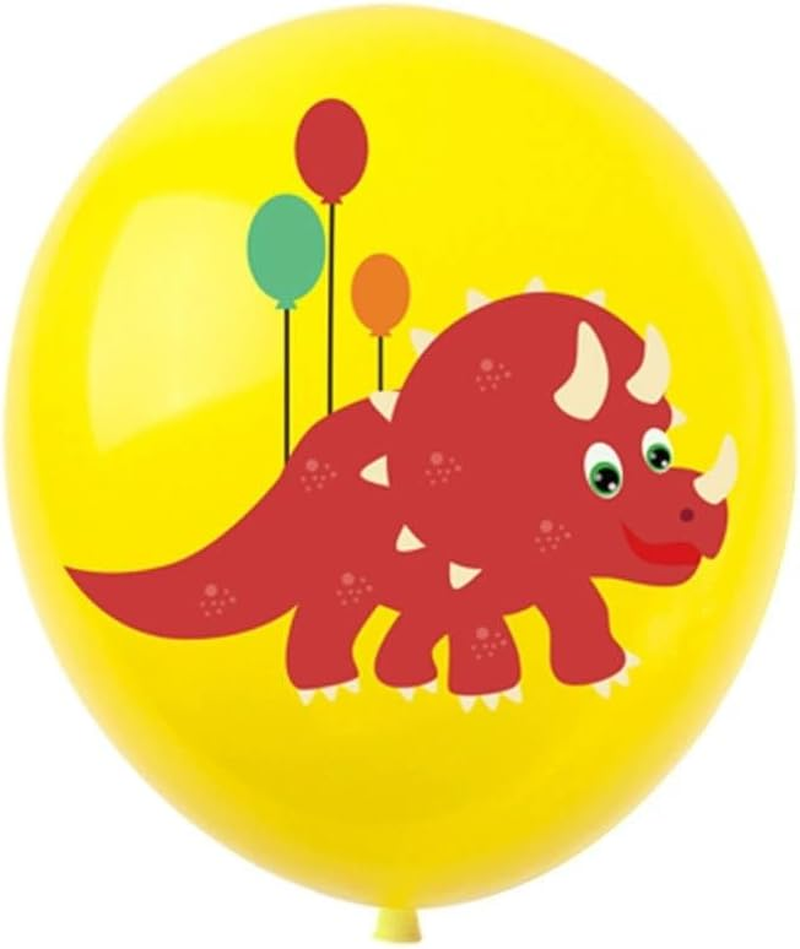 Dinosaur Party Balloons, 30 Cm Latex, 18-Pack, Multicoloured image number 1