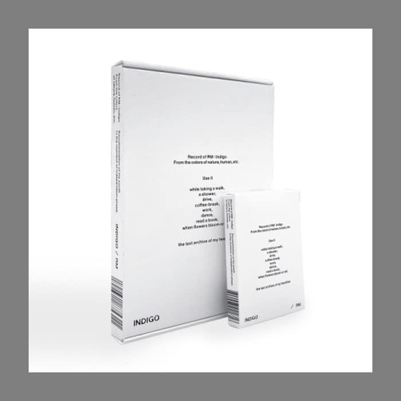 BTS RM Indigo 1St Solo Album 2 Edition SET Out Box+32P Lyrics Book+30P Postcard+1P Photocard+1P Instant Photo+1P User Guide+1P QR Guide+Tracking Sealed image number 2