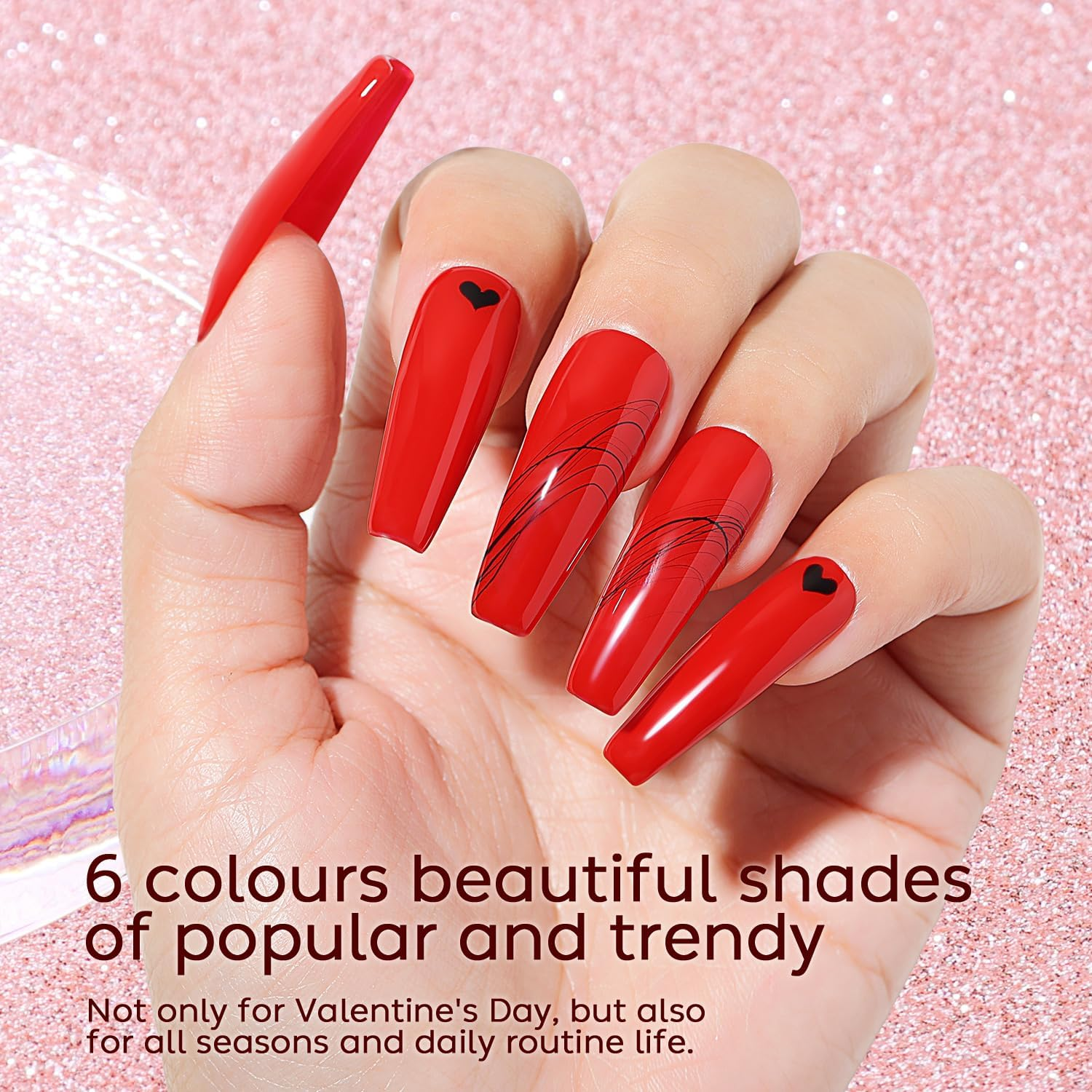 Nicedeco Gel Nail Polish Set, UV/LED Soak-Off Gel Polish Nail Art Manicure Pedicure, Salon & Home Use - Long Lasting & Easy to Apply 6Pcs X 8Ml-Kit18 Cruelty-Free & Vegan image number 1