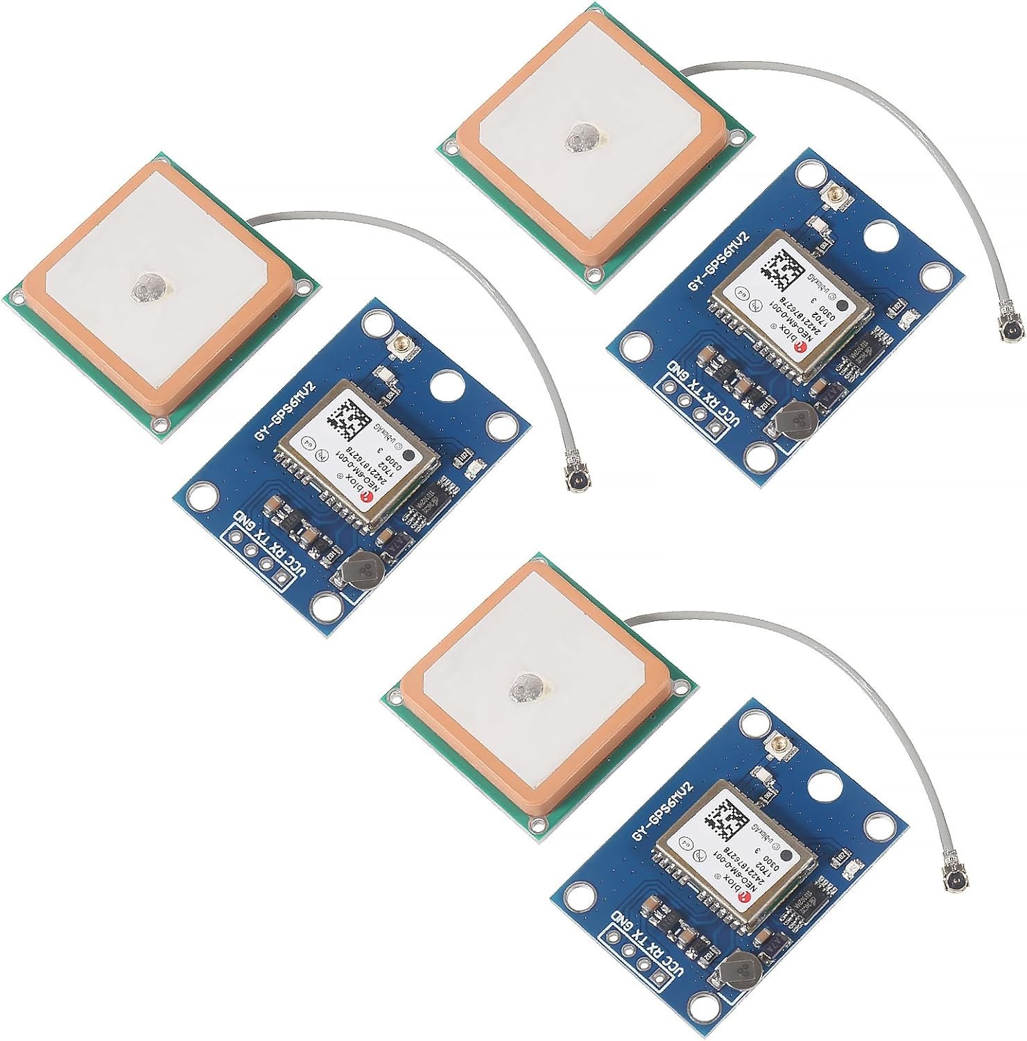 3Pcs GY-NEO6MV2 NEO-6M GPS Module NEO6MV2 with Flight Control EEPROM MWC APM2.5 Large Antenna for for Arduino EEPROM APM 2.5 image number 3