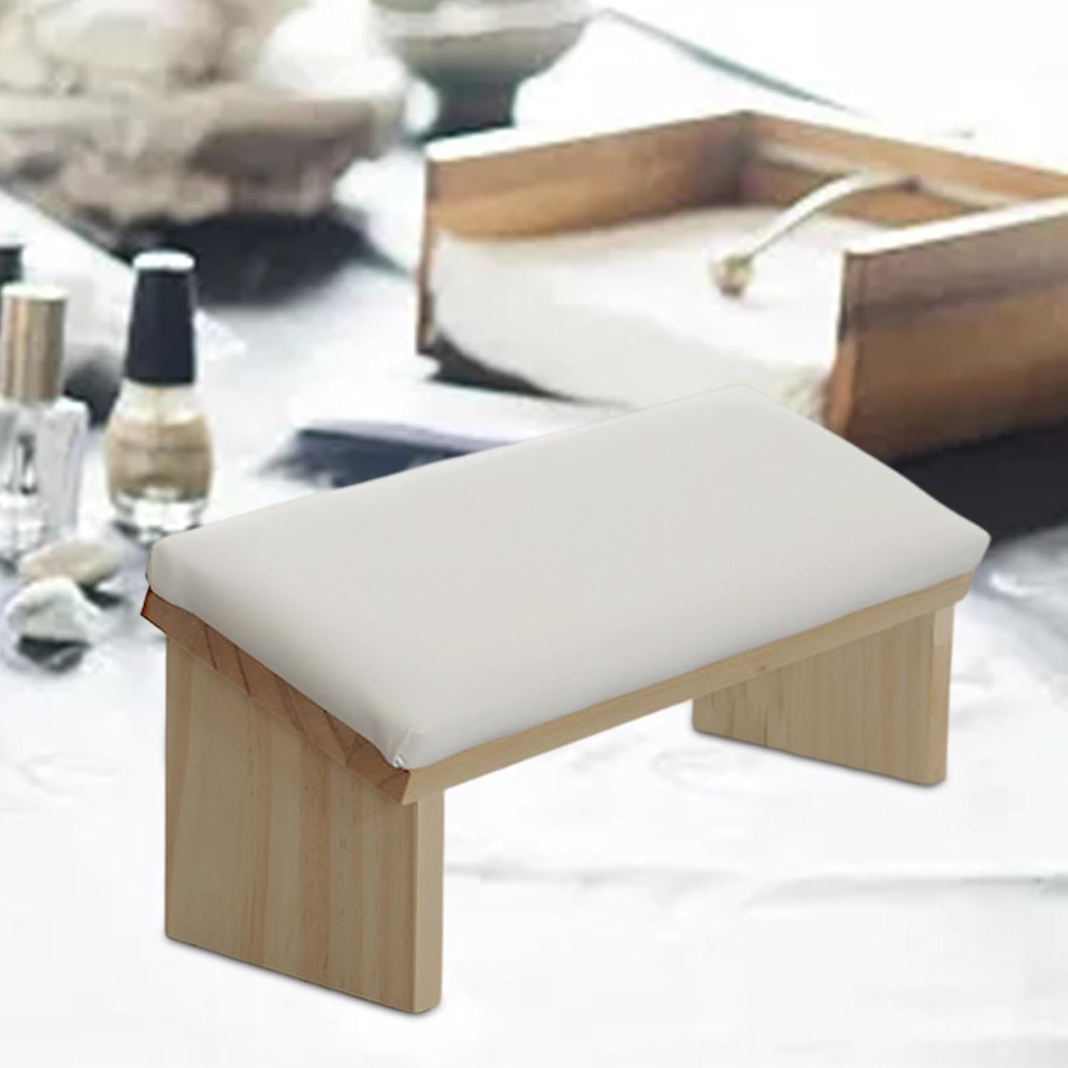 Generic Nail Arm Rest, Manicure Hand Rest, Nail Hand Rest, Cushion, Nail Technician Accessories, White - Pink image number 6