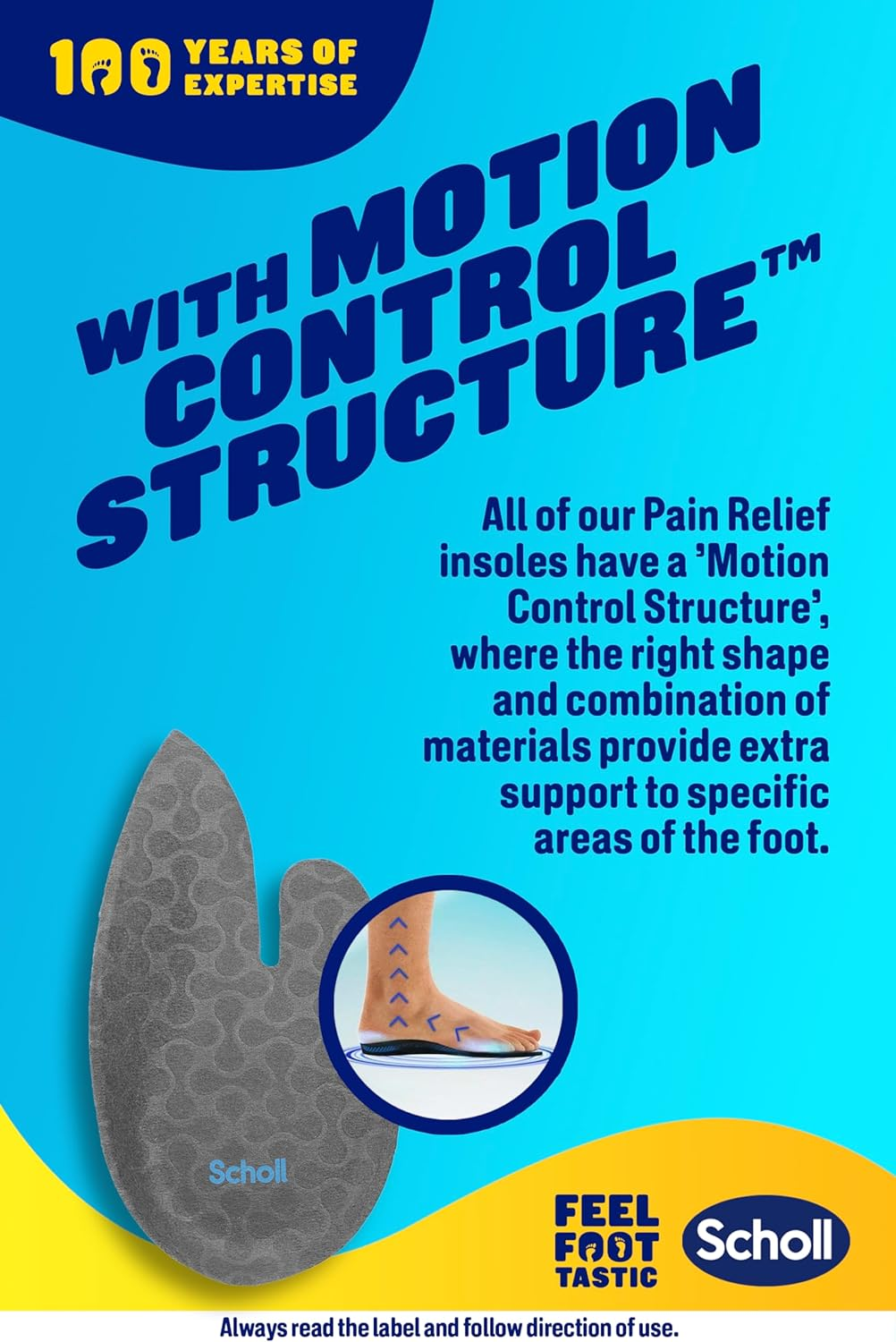 Scholl In-Balance Heel Orthotic Insoles Medium (AU Size 7&ndash;8.5) &ndash; Heel Pain Relief, Arch Support, Plantar Fasciitis, Achilles Tendon Support, Shock Absorption & Comfort Gel Cup image number 4