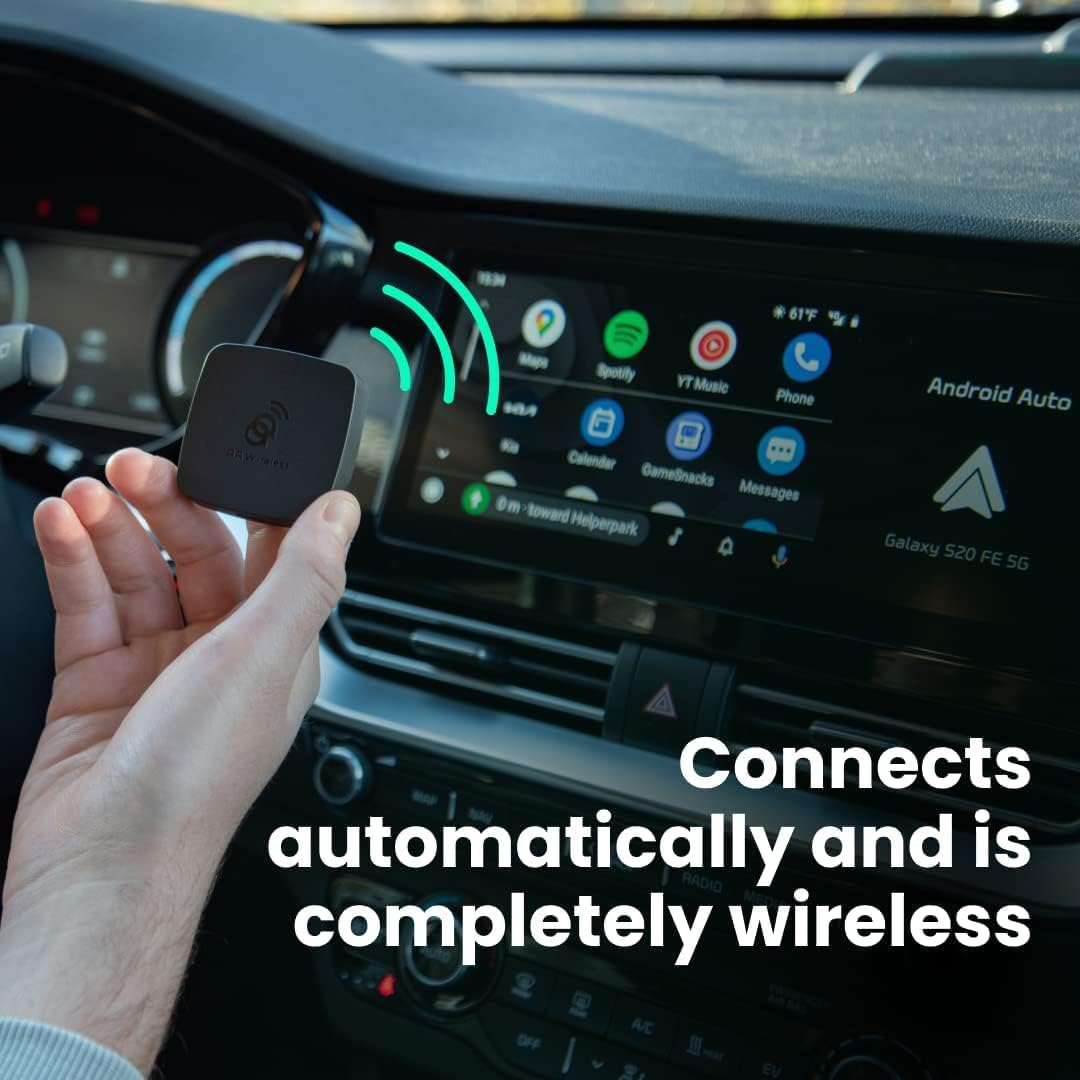 Aawireless 2022 - Wireless Android Auto Dongle - Connects Automatically to Android Auto - Easy Plug and Play Setup - Free Companion App, Black (AAW001) image number 6