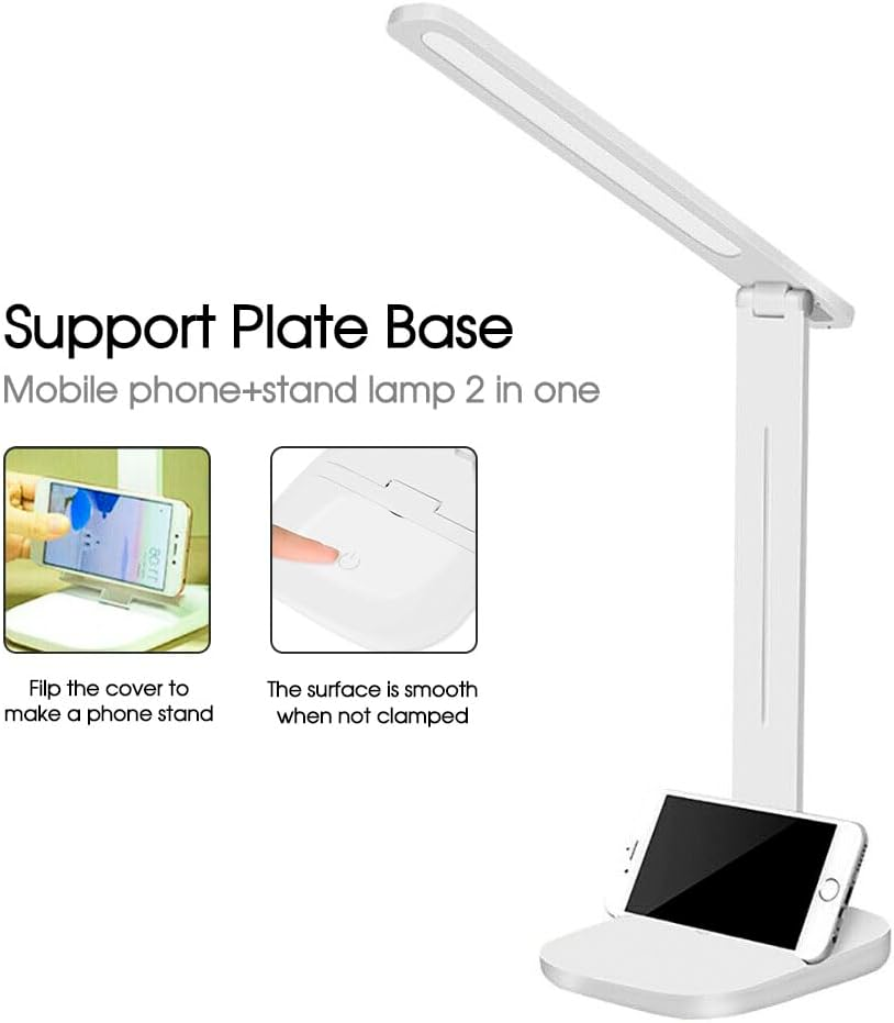 Ledlabs 2-In-1 LED Desk Lamp with Phone Stand &ndash; Rechargeable Touch Control Eye-Caring Table Lamp, Stepless Dimming & 180&deg; Adjustable for Office, Reading, Studying image number 4