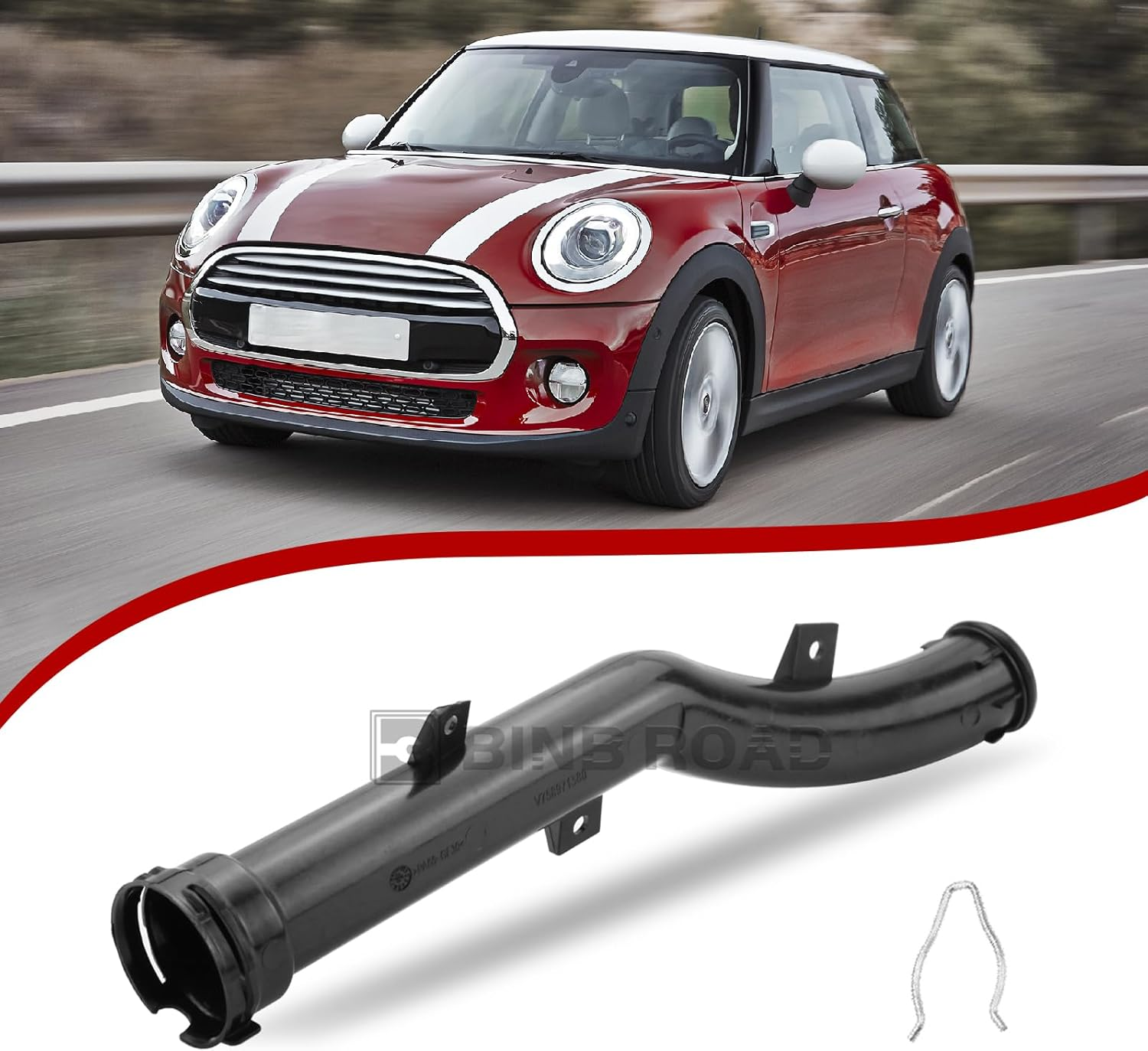 BINB ROAD Water Pump to Thermostat Water Pipe 11537589713 Coolant Water Pipe Compatible with BMW Mini Cooper R55 R56 R57 R58 R59 1.6L 2007-2012 image number 6