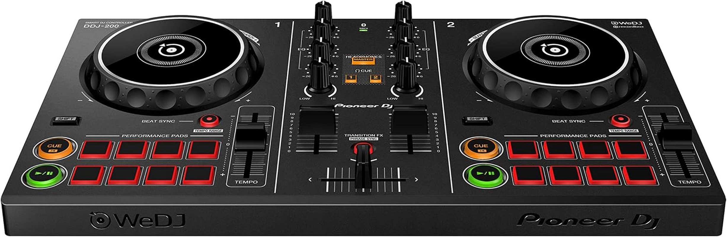 Pioneer DJ DDJ-200 Smart DJ Controller, Black image number 1