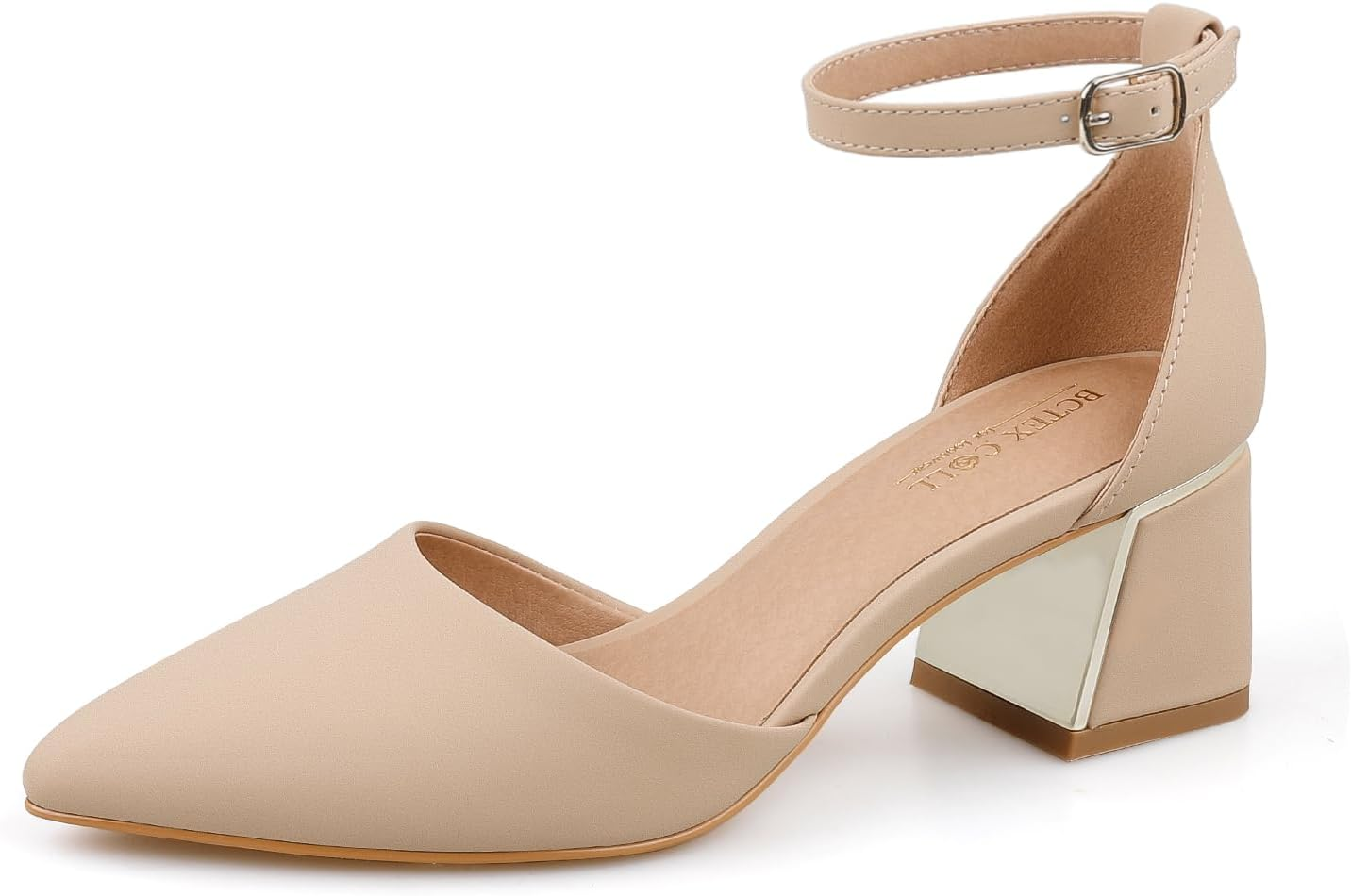 BCTEX COLL Women'S Fuzzy Open Toe Slippers Memory Foam Feather Slides Fluffy Furry Indoor House Sandals