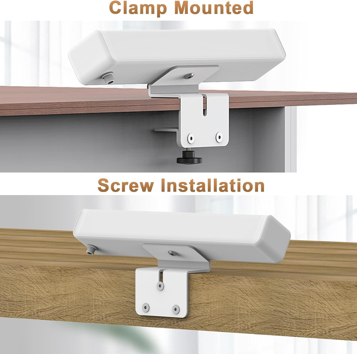 Desk Power Board with USB, Haiaoyyds Aluminium Alloy Clamp Powerboard - 3 Outlets, 6 USB Ports, 1.8M Cable, Desktop Mounted Power Strip for Home, Office, Workspace (White) image number 2