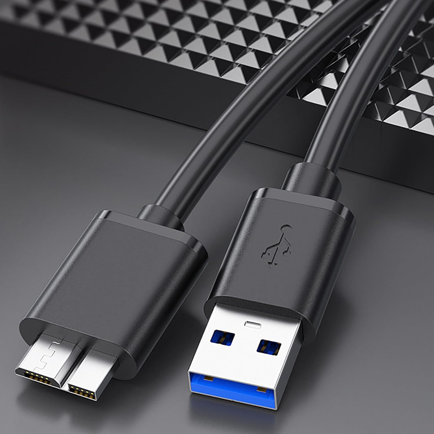 USB 3.0 Hard Drive Cable, Tunghey USB-A to Micro B Cable Compatible with Galaxy S5, Note 3, Note Pro 12.2, Camera, Hard Drive and More USB 3.0 5Gbps Data Transfer Cord (1M) image number 3