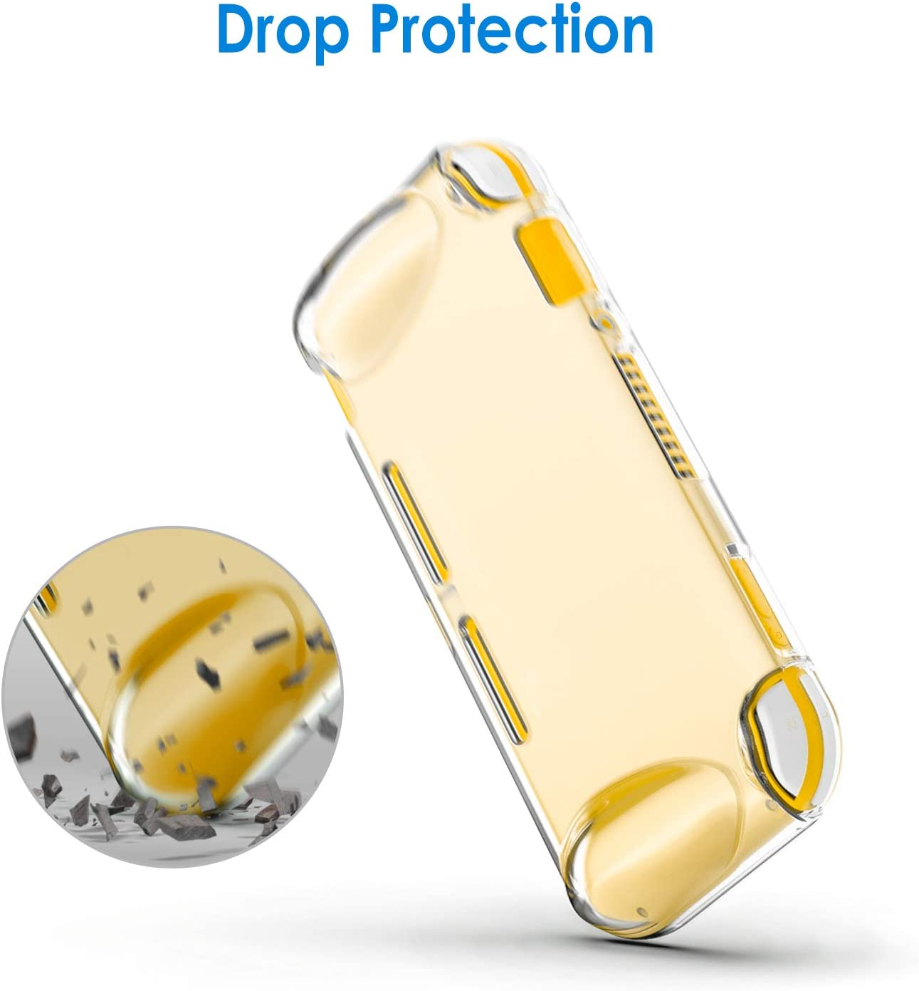 Jetech Protective Case for Nintendo Switch Lite 2019, Grip Cover with Shock-Absorption and Anti-Scratch Design (HD Clear) image number 4