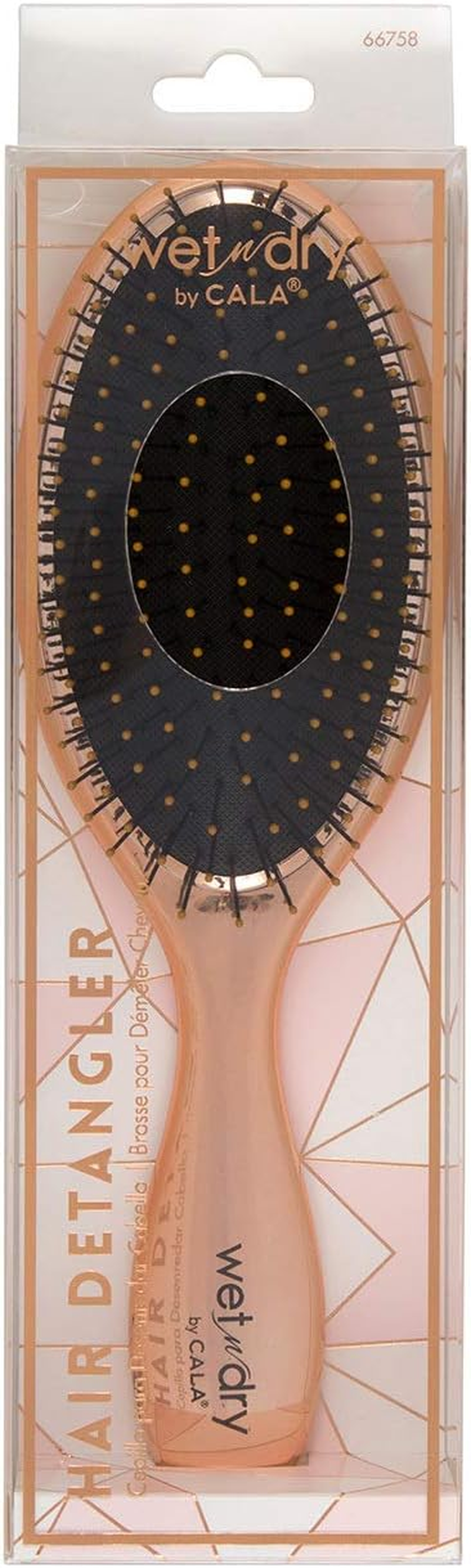 Cala Wet-N-Dry Metallic Rose Gold Hair Brush image number 1