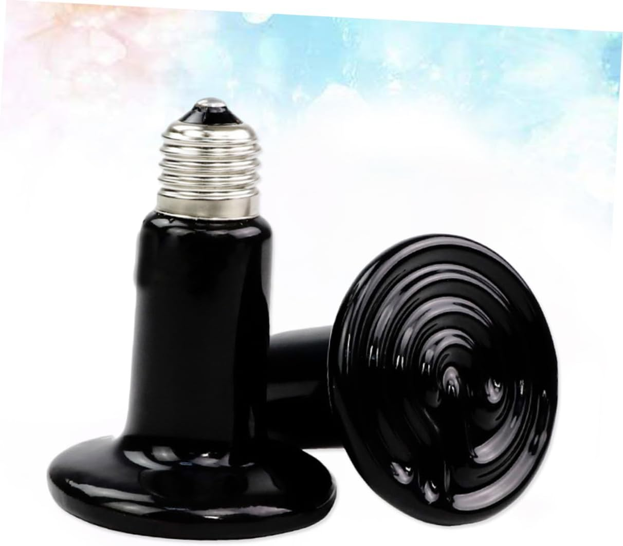 Kisangel 150W Reptile Heat Lamp Bulb Set E27 Ceramic Light Holder for Lizards Snakes