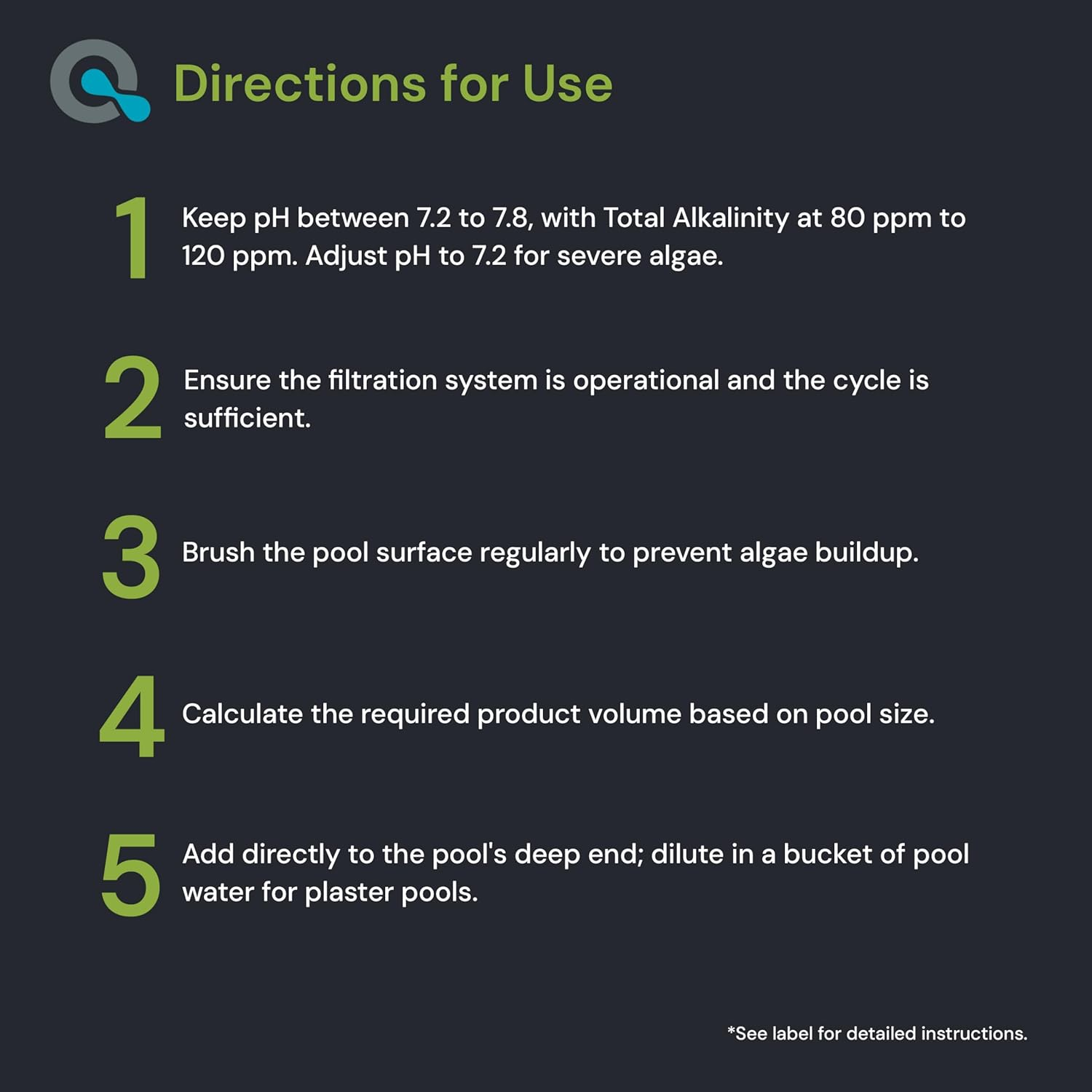 Copper Pool Algaecide for Swimming Pool - 90 Day Algaecide for Inground Pool to Prevent and Remove Pool Algae - Super Algaecide for Pool Opening - Aquadoc 32Oz image number 1