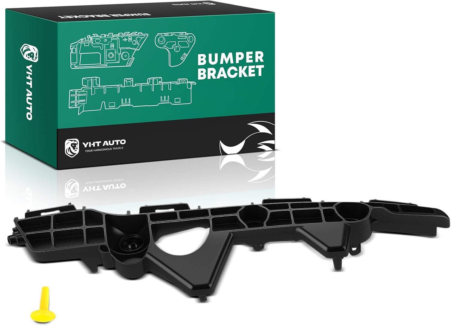 YHTAUTO Rear Left Driver Side Bumper Cover Stiffener Support Bracket Compatible with Toyota RAV4 2013 2014 2015 Sport Utility, Plastic Bumper Bracket image number 1