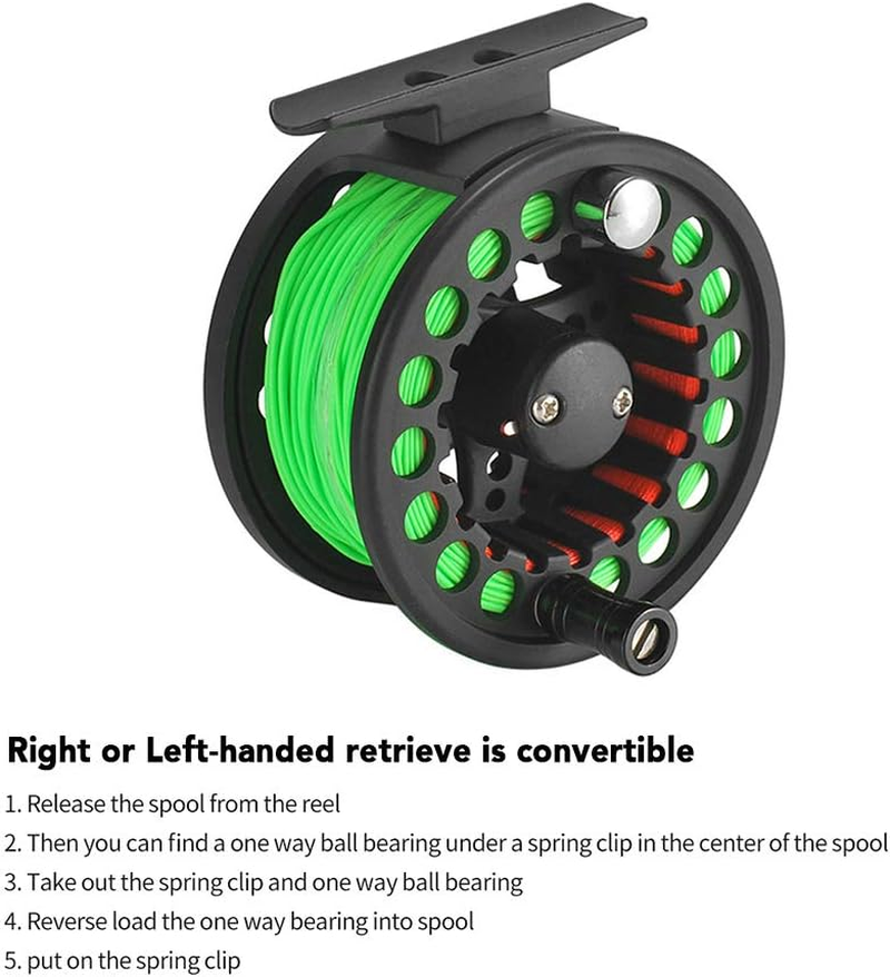 2+1BB Large Arbor Fly Fishing Reel Lightweight CNC Machined Aluminum Alloy Fly Fishing Reel with Line