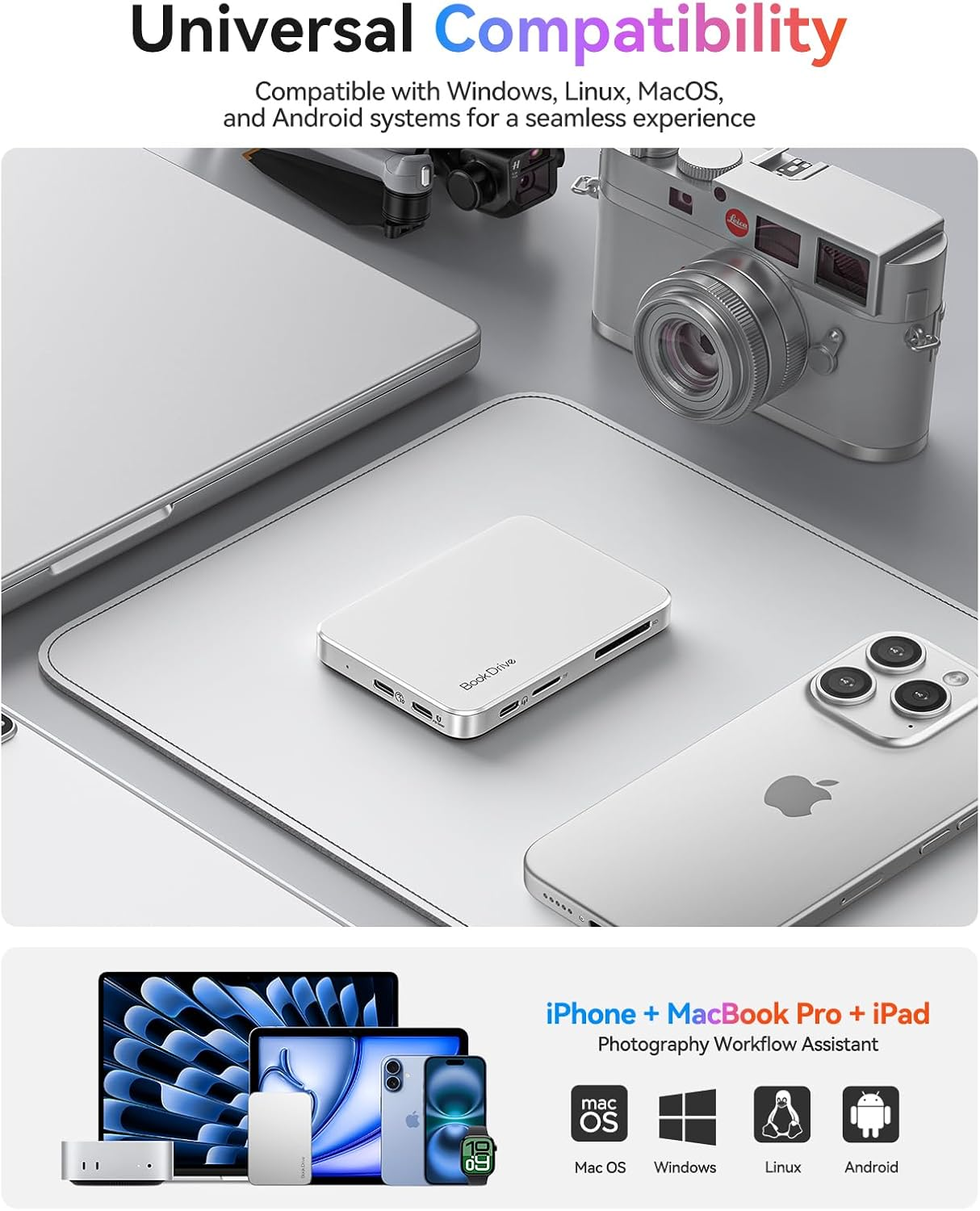 ORICO 512GB External SSD up to 1000Mb/S Portable Solid State Drive, P10PRO image number 6