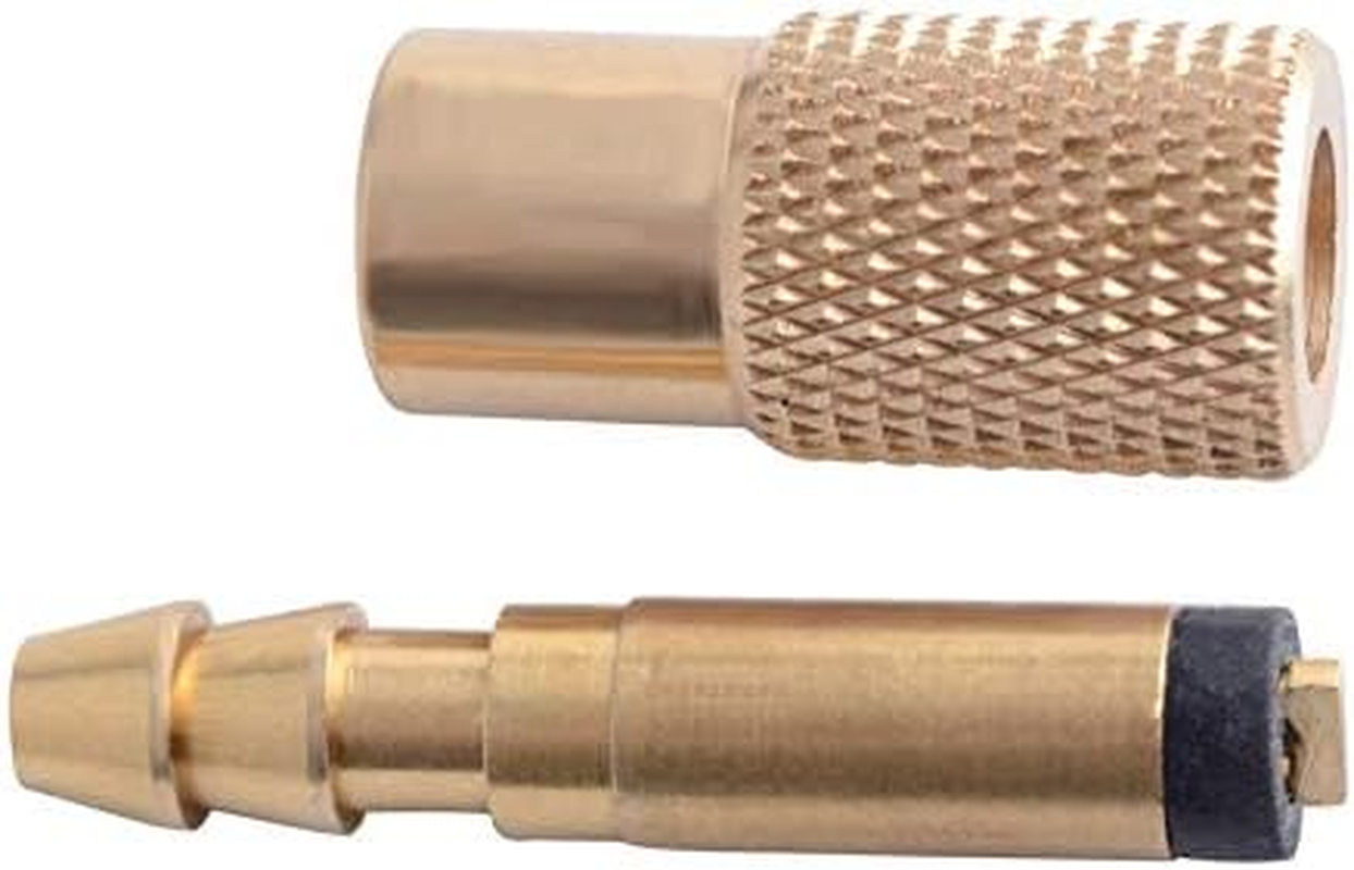 2 Pack Brass Tyre Valve, 6Mm Tire Inflator Valve Connectors Wheel Air Chuck Pump Clip Clamp Adapter for Car Truck Auto image number 1