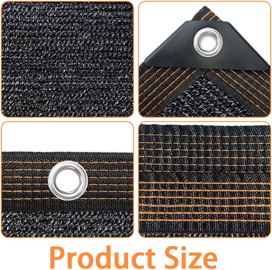 Shade Netting Anti-Uv Outdoor Garden Shading Cloth, Greenhouse Shading Net with Grommets Thickened Encryption Anti-Aging, Breathable Sunblock Shade Cloth Courtyard Balcony Garden