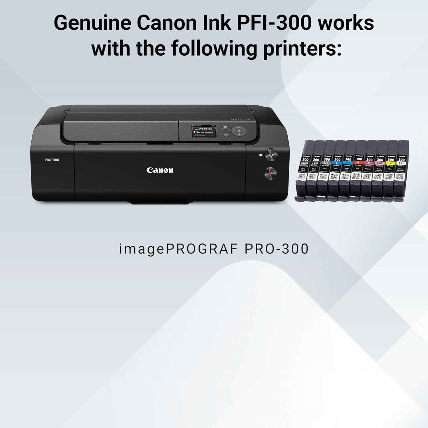 Canon PFI-300 Lucia PRO Ink, 10 Ink Tanks, Compatible to Imageprograf PRO-300 Printer, Multi, Standard (4192C007) image number 3
