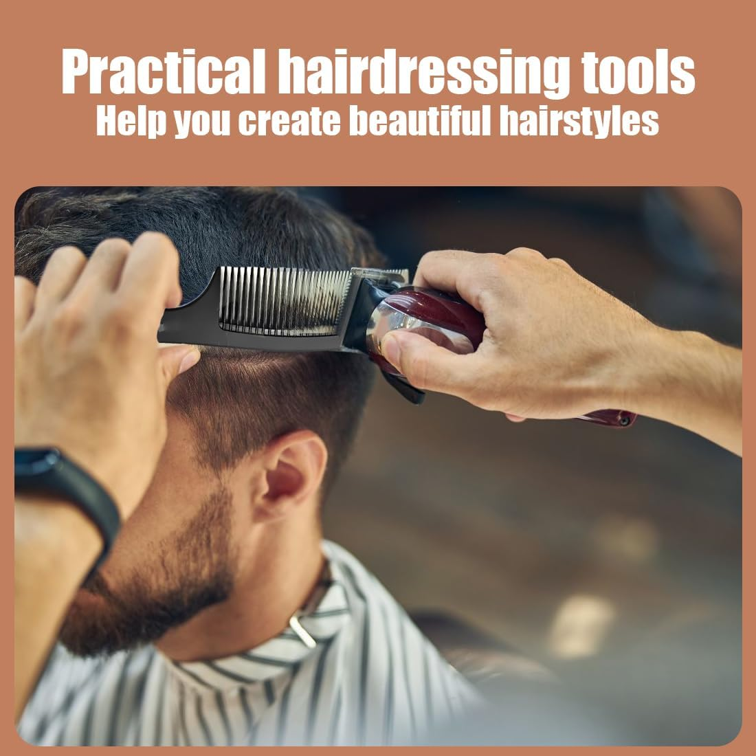 NHQZ Men'S Premium Styling Comb, Shatterproof Hair Comb, Coarse Carbon Comb, for Hair and Beard, for the Perfect Finish image number 2