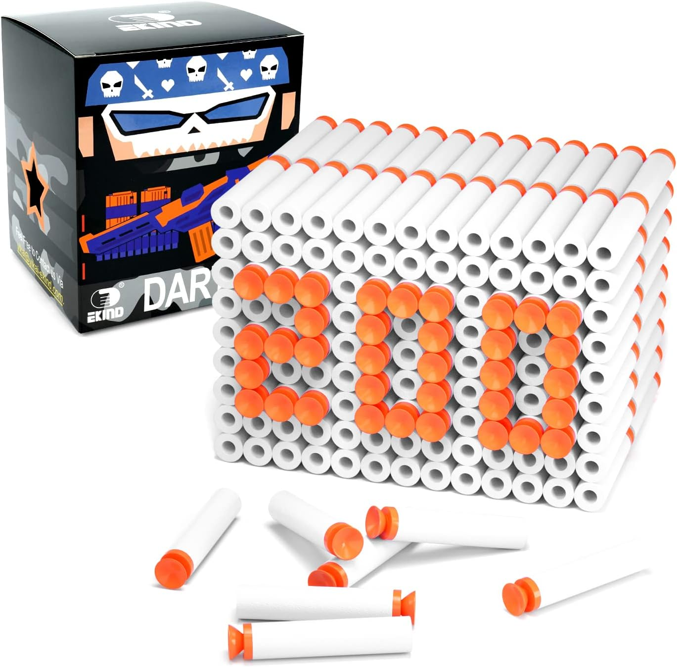 EKIND Suction Darts Refill Pack Foam Bullet Compatible for NERF N-Strike Series Blaster (Blue)