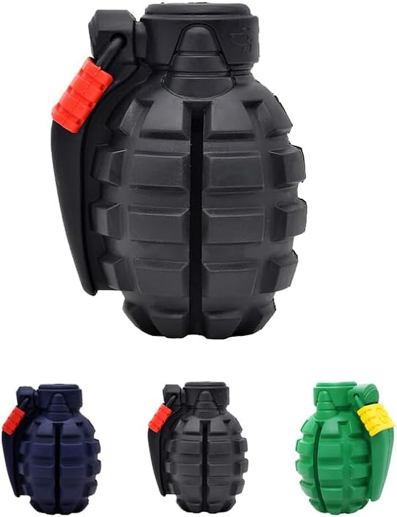 PETOPIA Ultra Tough Dog Toy, Made of 100% Natural Rubber, Specially Crafted for Aggressive Chewers at All Ages, 2 in 1 Dog Snacks Toy and Dog Chew Toy, Teeth Cleaning Benefits, Hand Grenade image number 1