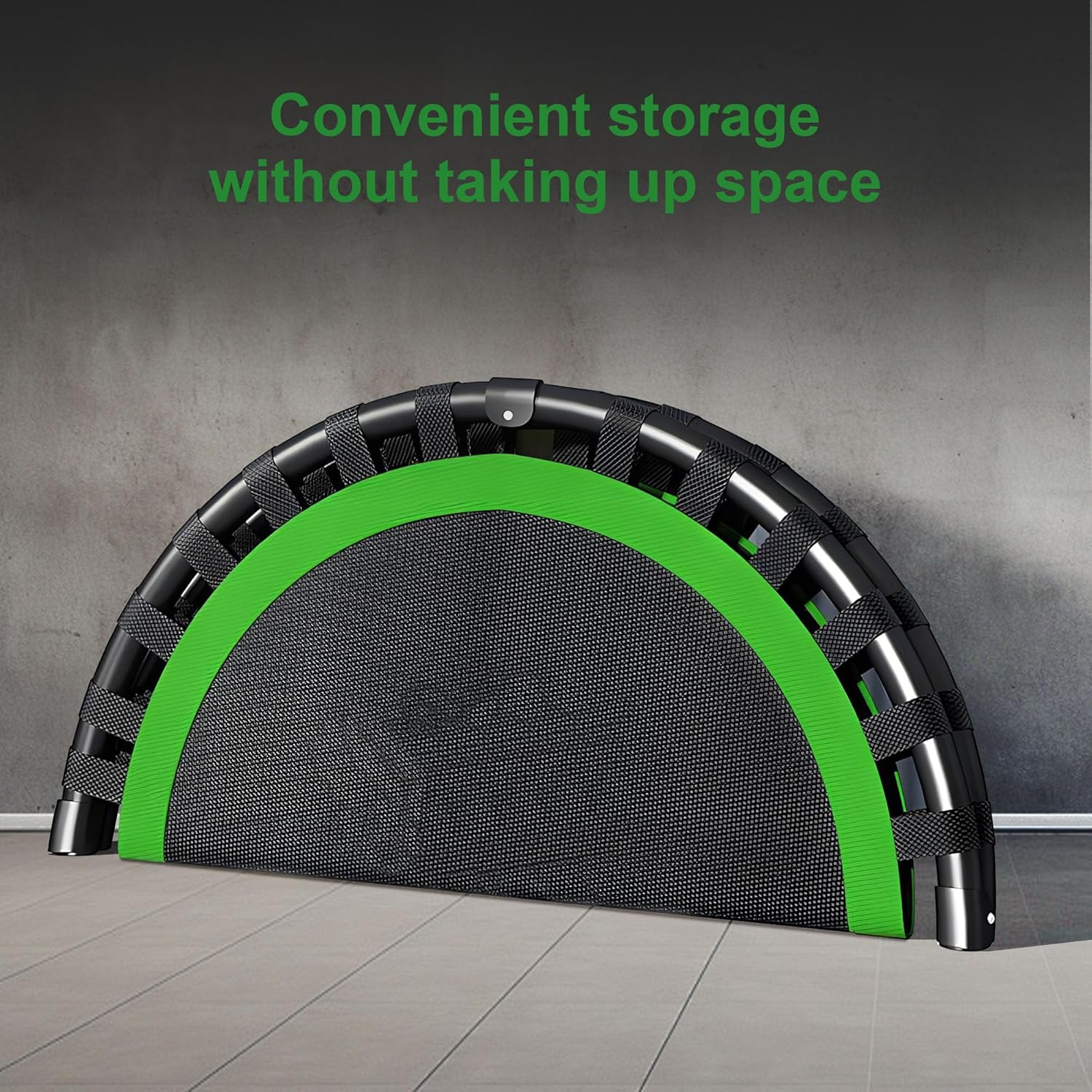 Aumerage 40" Mute Rebounder Trampoline，Max Load 180KG Foldable Fitness Exercise Workout Silent Rebounder Trampoline with Adjustable Heights Foam Handrail