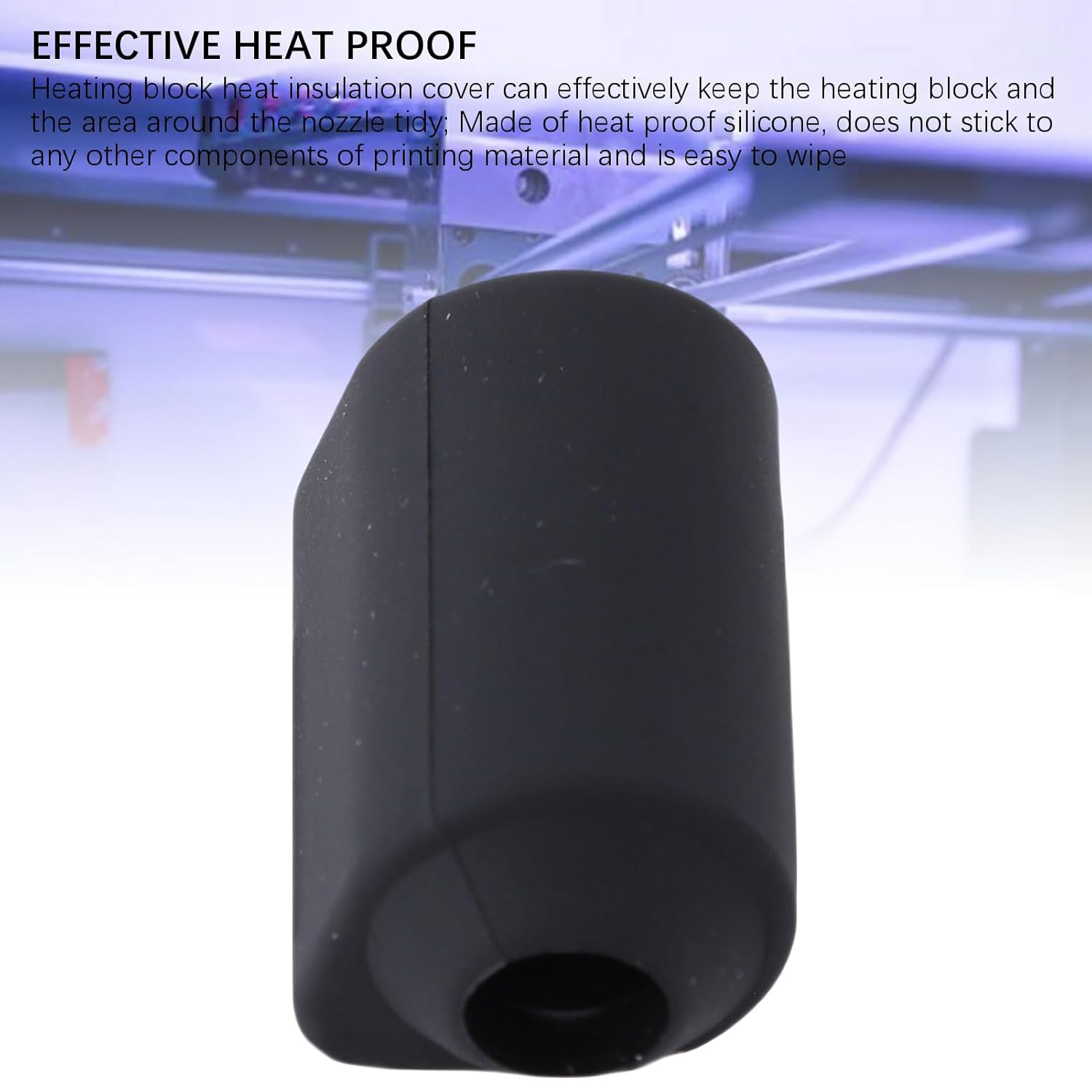 Cryfokt 5 Pcs 3D Printer Accessories Silicone Socks Heater Block Cover Fit for K2 Plus, Hi Combo, Hotend Part Insulate Protect Hot End Nozzle Print Head Silicone Cover image number 1