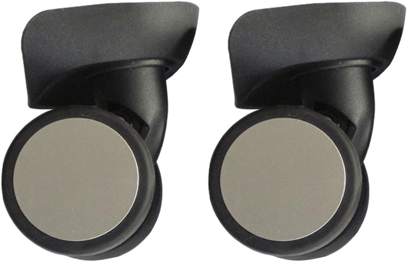 Koolsoo 2Pcs Travel Suitcase Wheels Trolley Casters 360 Swivel Convenient Installation Wear Resistant Black Dual Wheels Repair Parts image number 6