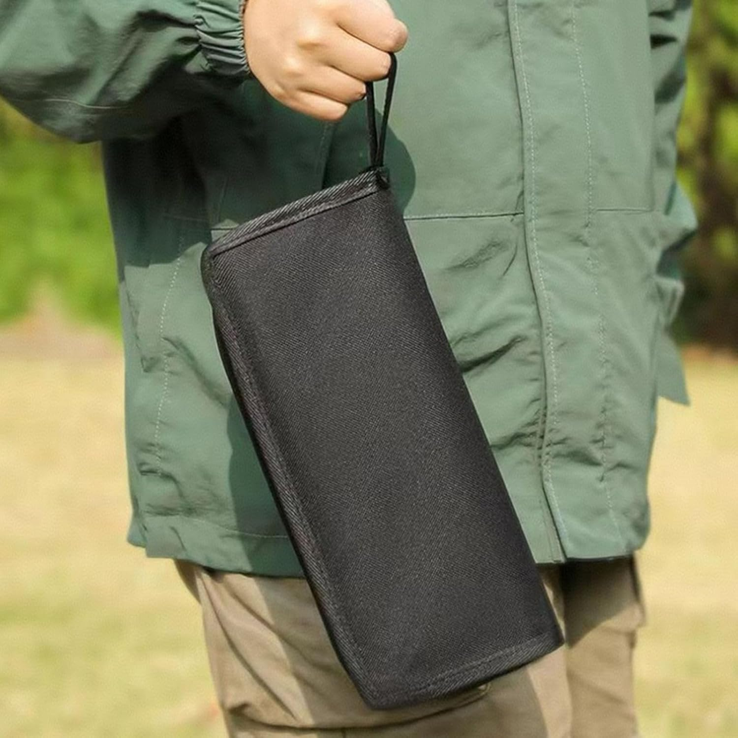 REGODI 12" Portable Folding Stool for Camping, Lightweight Outdoor Seat Supports 260Lbs - Compact Foot Rest for Adults Travel, Hiking, Fishing (Easy Carry & Heavy Duty) image number 4