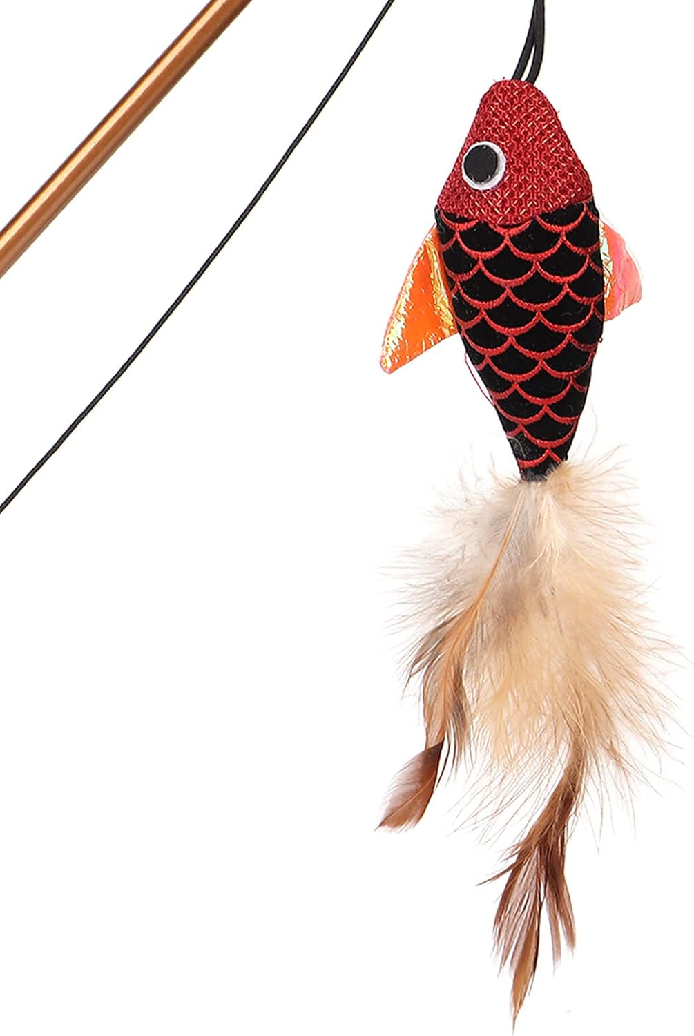 EVTSCAN Retractable Cat Wand Toy, Adjustable Cat Chase Toy, for Indoor Cats Play Chase Exercise Pet Supplies, Kitten Mental Exercise Kitten Toys image number 4