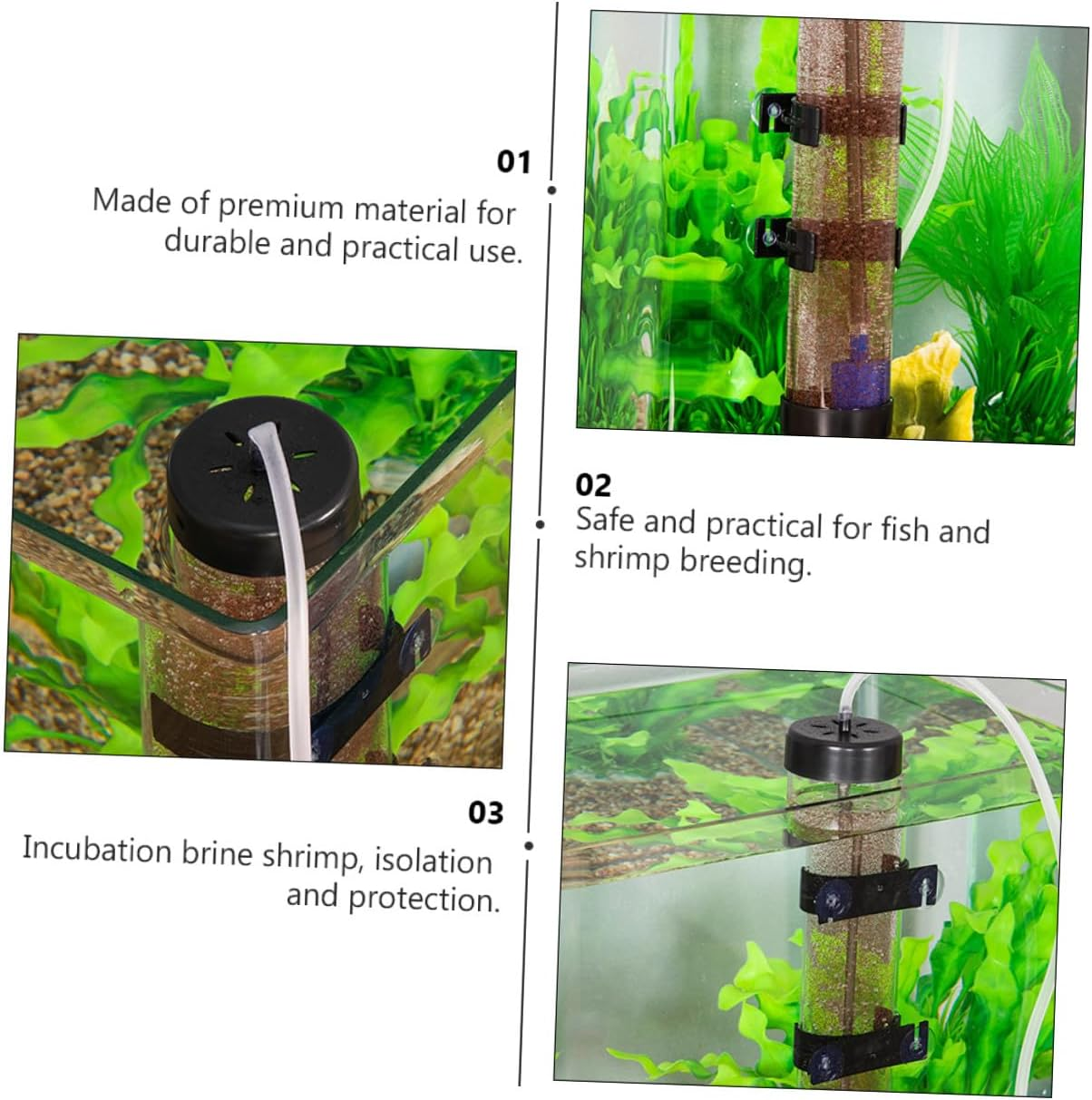MUELODSIC Practical Shrimp Incubator Aquarium Box for Fish and Brine Shrimp Breeding Easy to Clean Hatching Container with Suitable for Fish Tanks and Aquatic Pets image number 3