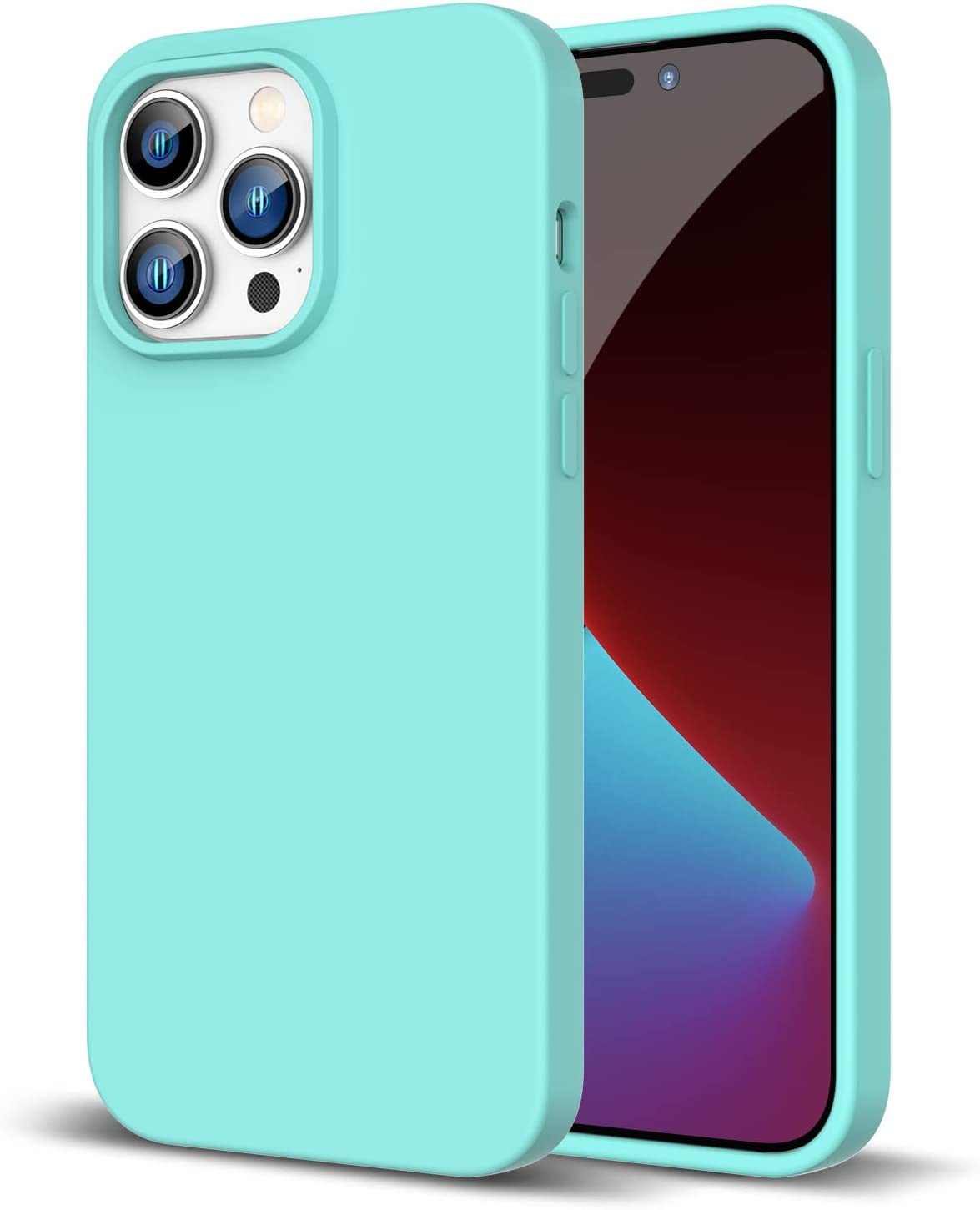 ZUSLAB Case for Iphone 14 Pro Max Case Real Liquid Silicone Anti-Scratch Gel Rubber Shockproof Cover with Soft Microfiber Lining Drop Full Protection for Apple (2022) - Black